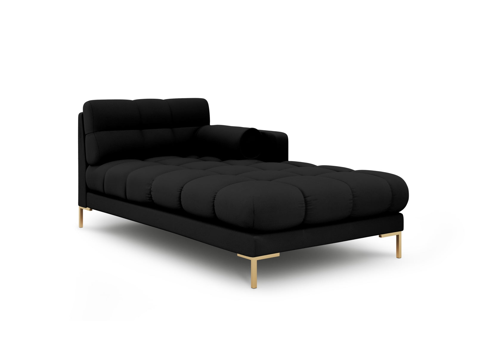 Moderne 1-Sitzer Chaise Longue rechts Bali in edlem Schwarz, perfekt für stilvolle Wohnräume und entspannende Rückzugsorte.