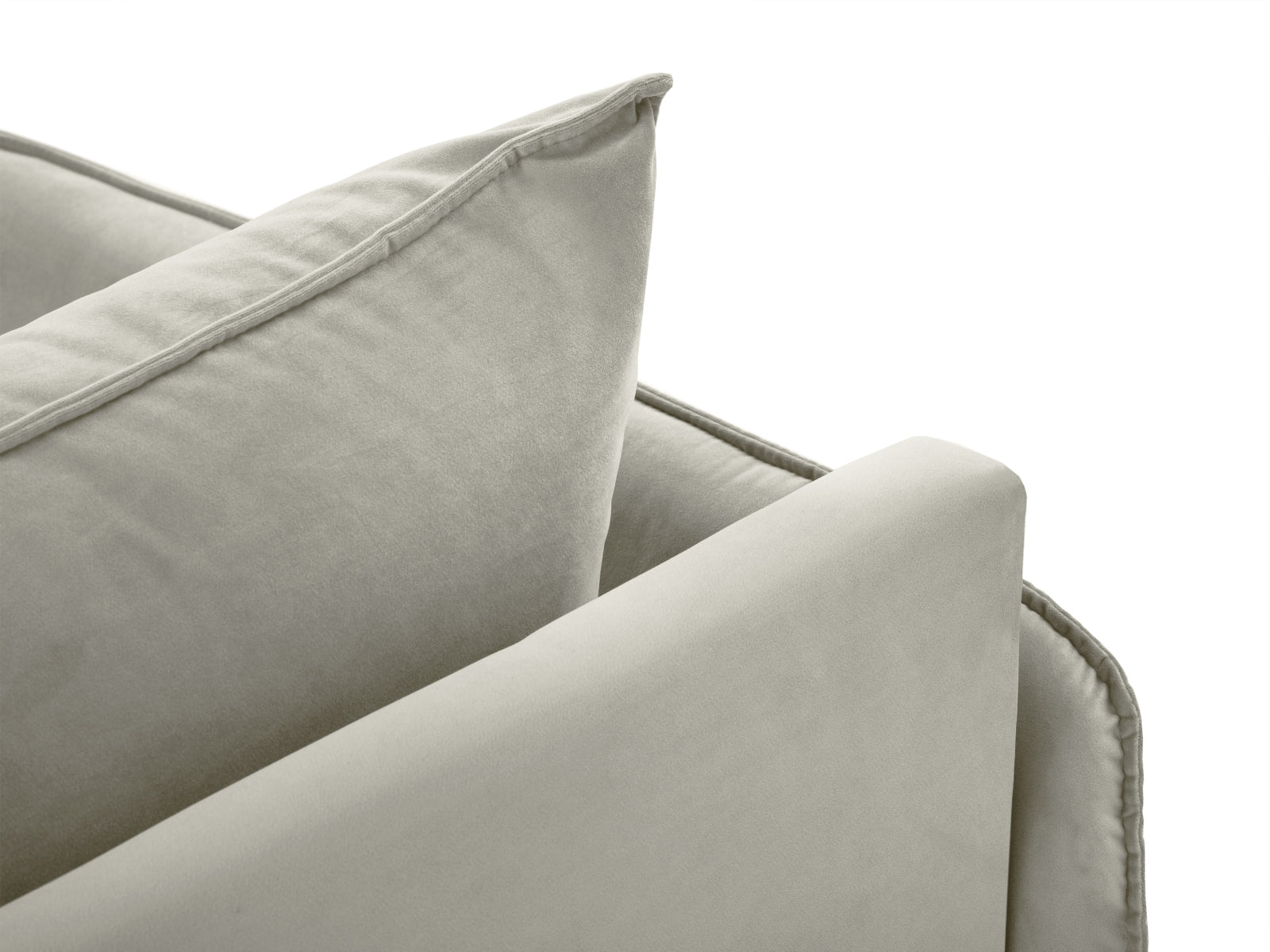Elegantes Vienna Velour Sofa Chaise Lounge rechts 110cm von Cosmopolitan Design. Luxuriös, funktional und ideal für jedes Zuhause.