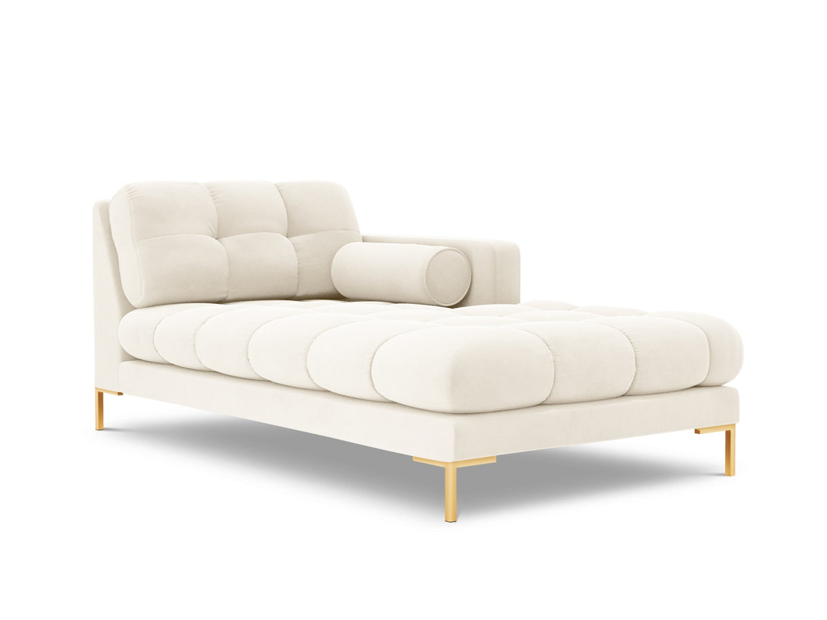 1-Sitzer Chaise Longue rechts Bali in Light Beige-Bluvel präsentiert im Onlineshop von KAQTU Design AG. Modulares Sofa ist von Cosmopolitan Design