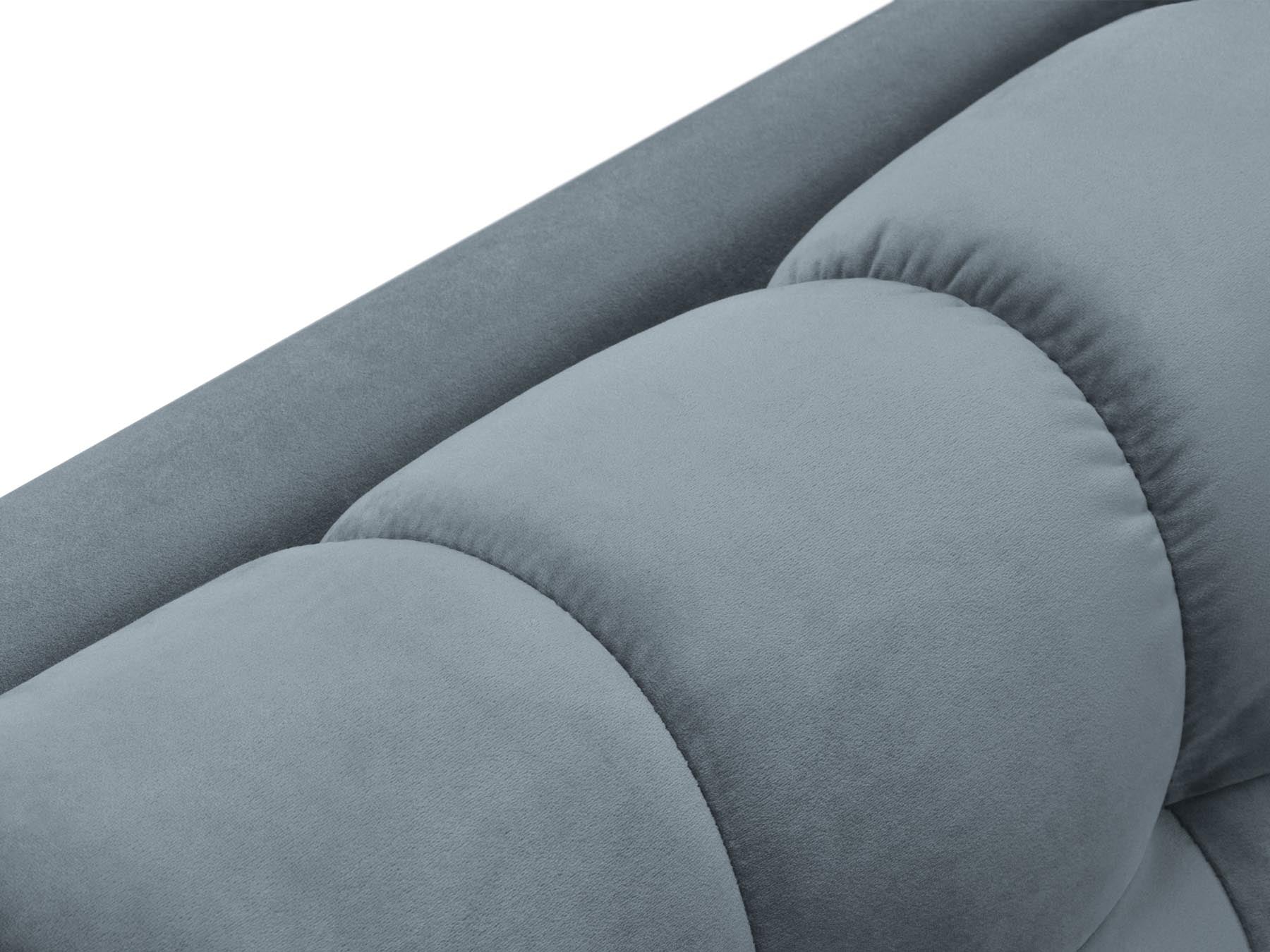 Elegante 1-Sitzer Chaise Longue rechts Bali in sanftem Hellblau, ideal für stilvolle Wohnräume und entspannende Rückzugsorte.