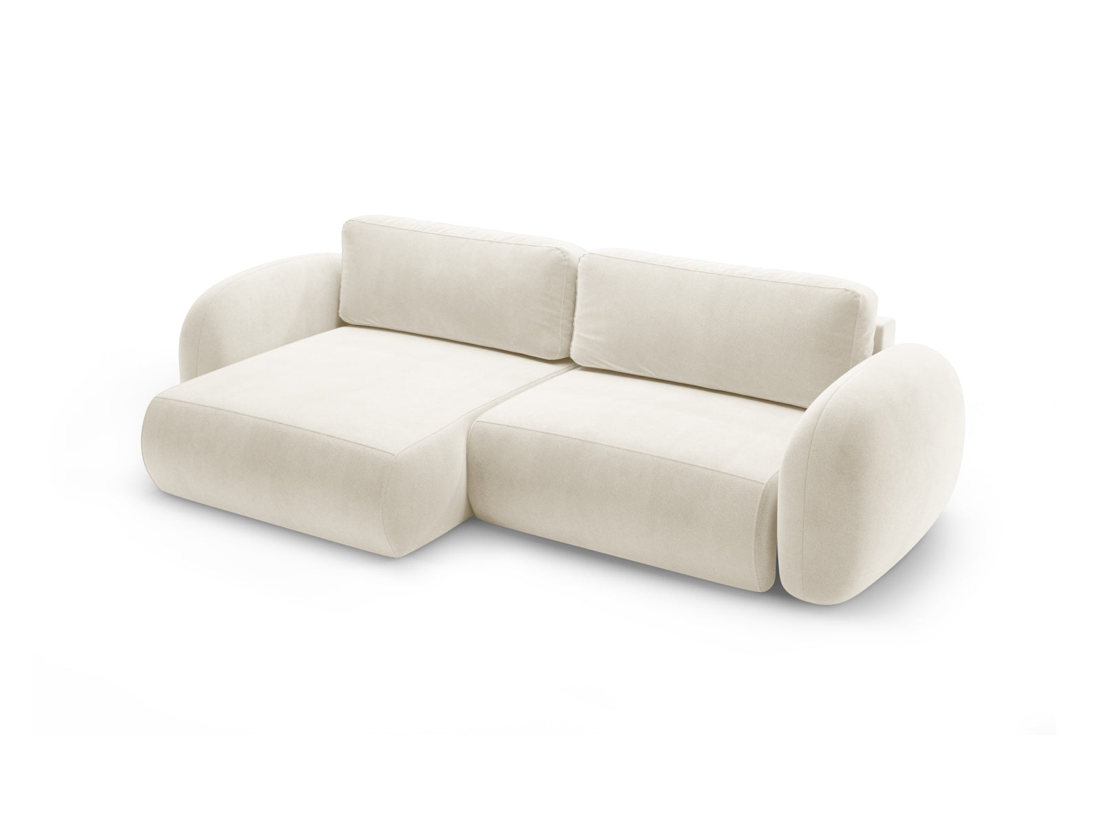 Tonale Ecksofa mit Schlaffunktion und Stauraum 4 Sitzer in Ivory präsentiert im Onlineshop von KAQTU Design AG. Ecksofa ist von Cosmopolitan Design