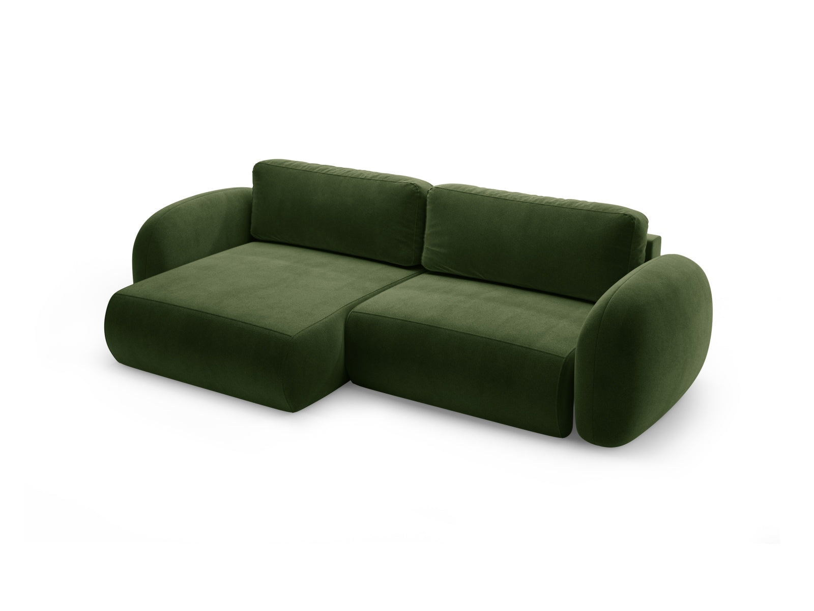 Tonale Ecksofa mit Schlaffunktion und Stauraum 4 Sitzer in Army Green präsentiert im Onlineshop von KAQTU Design AG. Ecksofa ist von Cosmopolitan Design