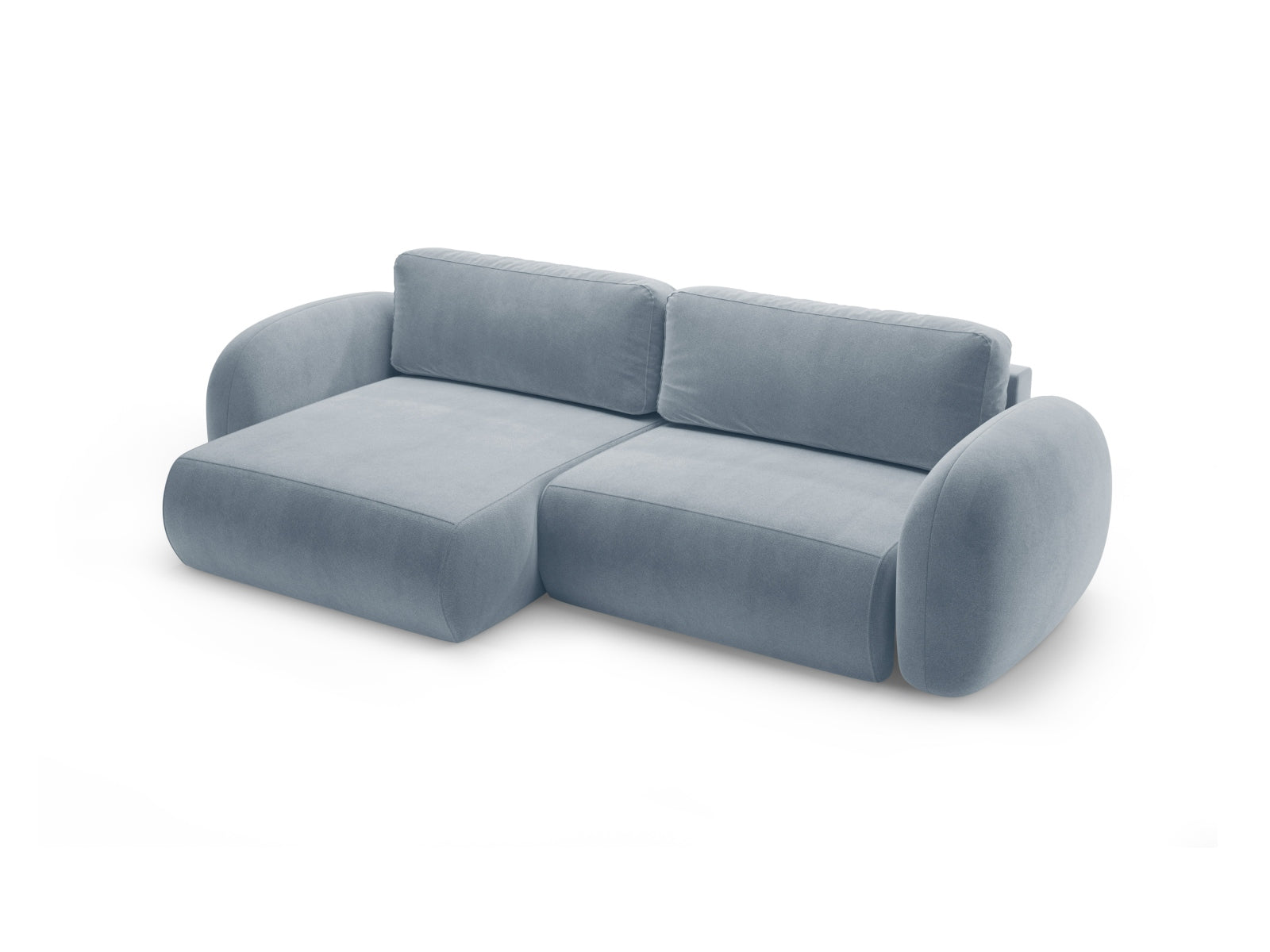 Tonale Ecksofa mit Schlaffunktion und Stauraum 4 Sitzer in Blue Grey präsentiert im Onlineshop von KAQTU Design AG. Ecksofa ist von Cosmopolitan Design