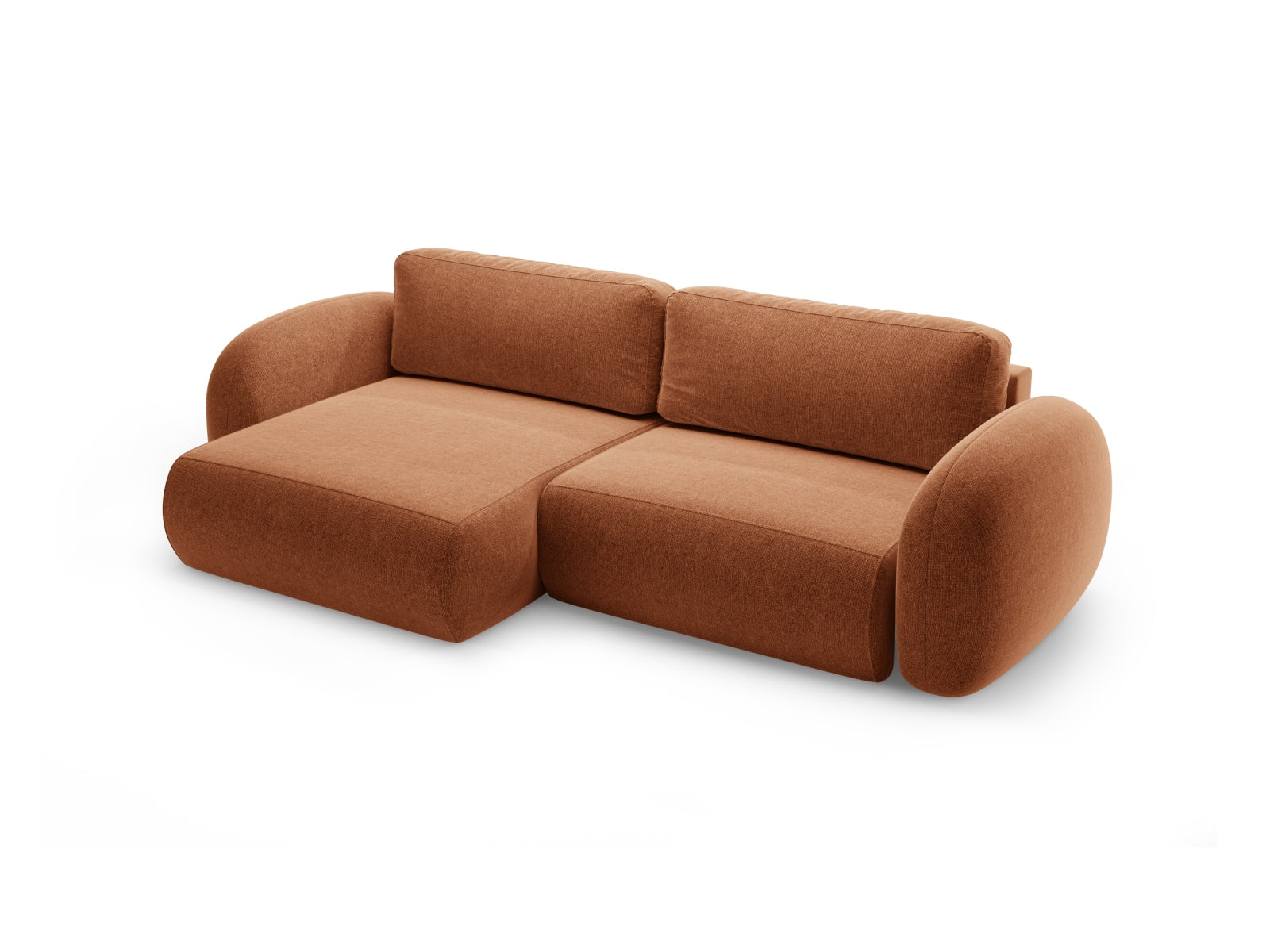 Tonale Ecksofa mit Schlaffunktion und Stauraum 4 Sitzer in Brick präsentiert im Onlineshop von KAQTU Design AG. Ecksofa ist von Cosmopolitan Design