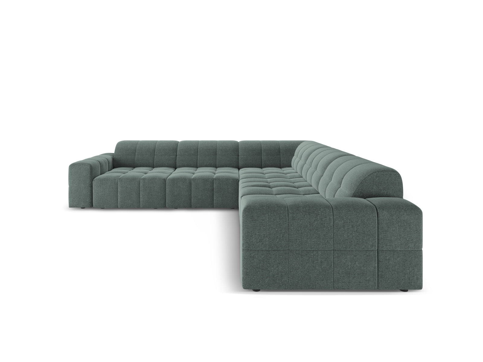 Modernes 4-Sitzer Ecksofa Chicago in Petrol-Haga, 287 cm, vereint Komfort und Stil für Ihr Zuhause.