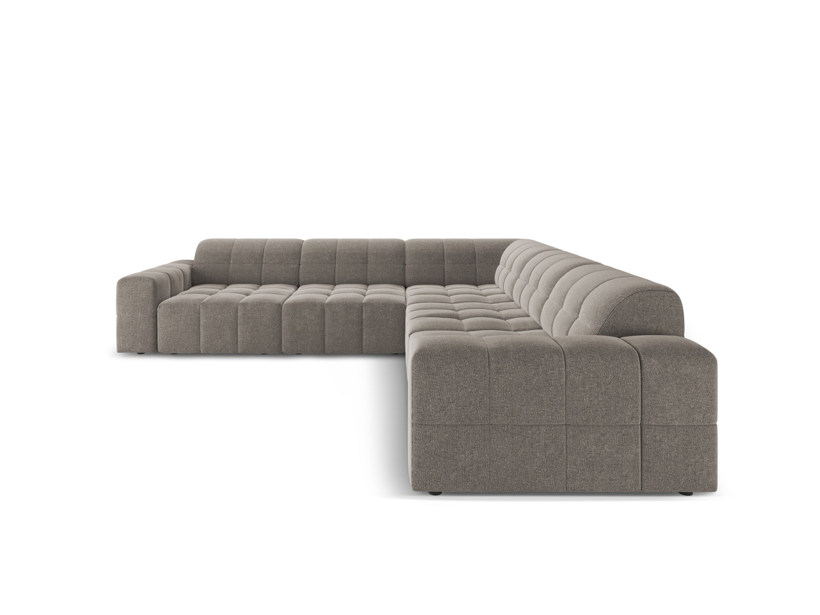 Elegantes Ecksofa Chicago in Grau, 4-Sitzer mit 287 cm, perfektes Möbelstück für zeitgemäße Wohnkonzepte von Cosmopolitan Design.