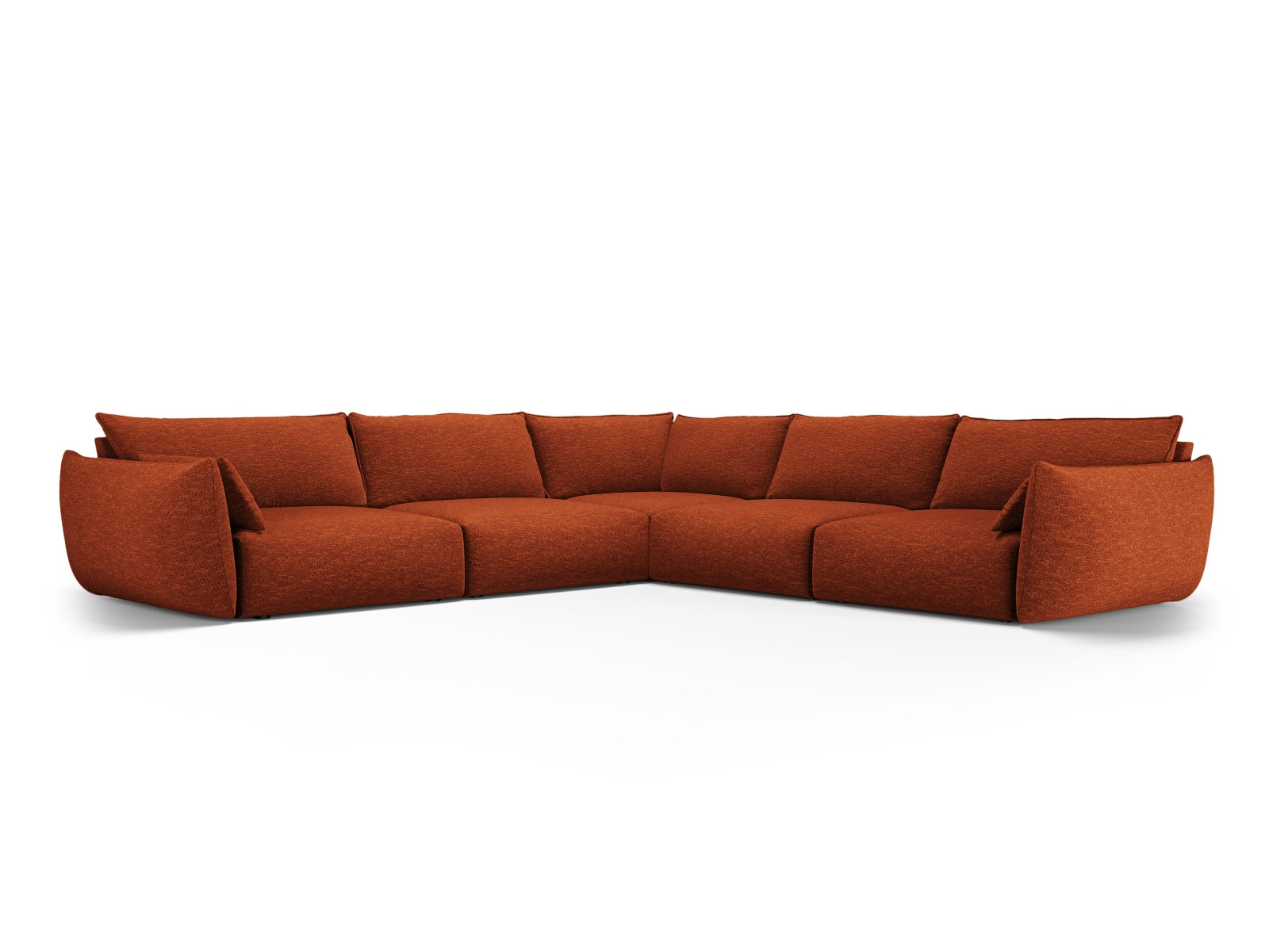 7-Sitzer Ecksofa Symmetric Matera in Terracotta-Haga präsentiert im Onlineshop von KAQTU Design AG. Ecksofa ist von Cosmopolitan Design