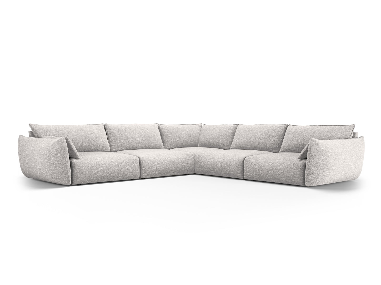 7-Sitzer Ecksofa Symmetric Matera in Light Grey-Haga präsentiert im Onlineshop von KAQTU Design AG. Ecksofa ist von Cosmopolitan Design