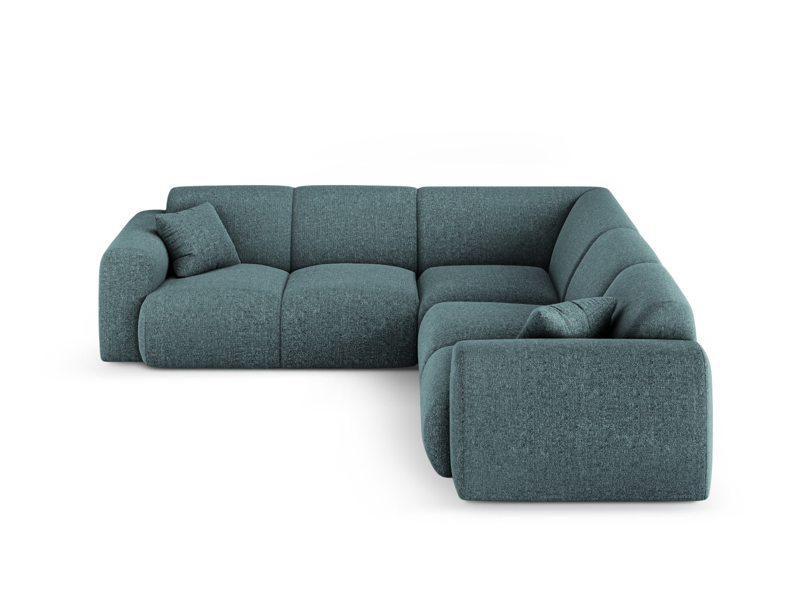 Nolio Symmetrical Ecksofa 5 Sitzer 252cm in Petrol-Haga präsentiert im Onlineshop von KAQTU Design AG. Ecksofa ist von Cosmopolitan Design