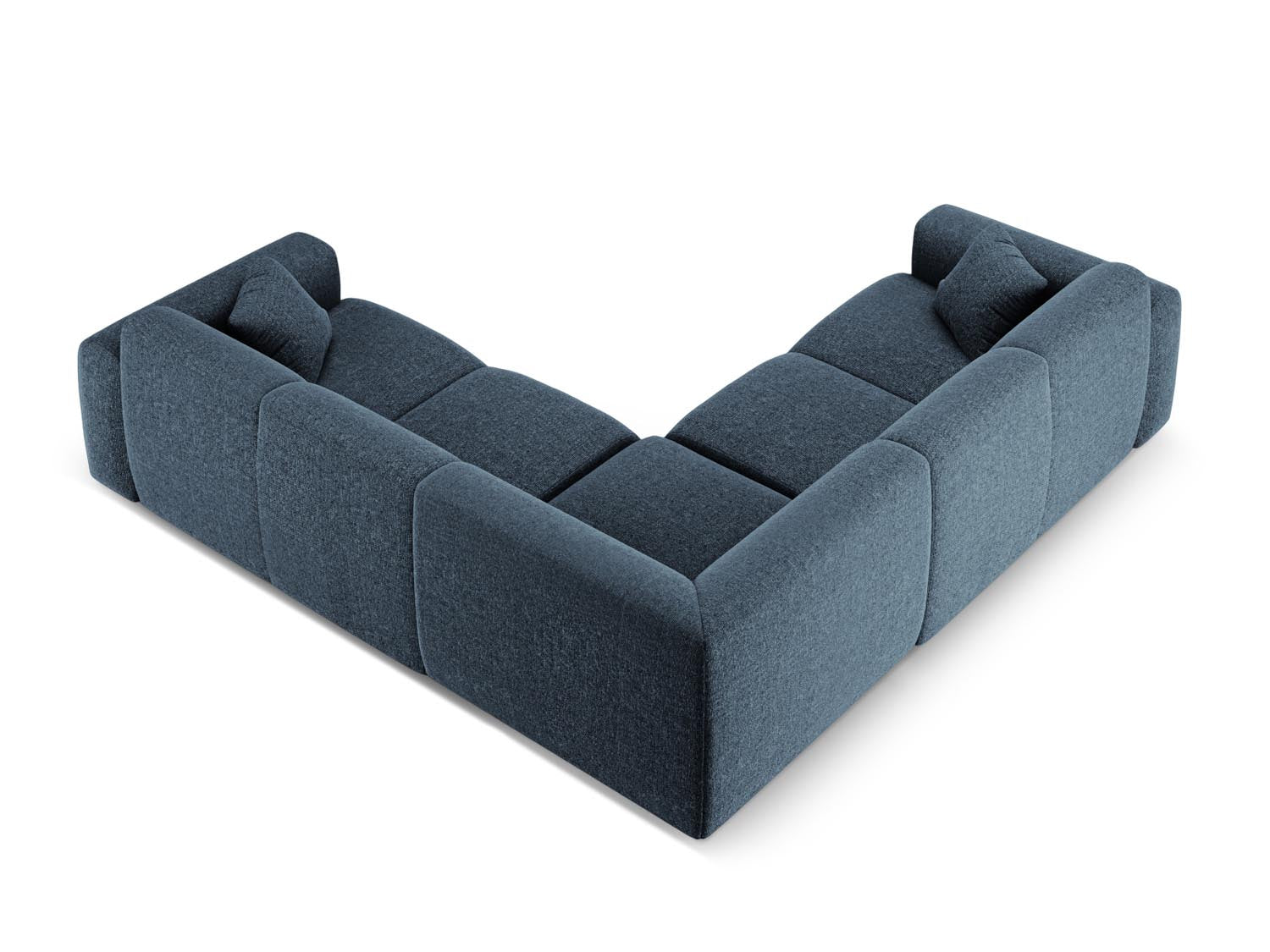 Elegantes Nolio Ecksofa in Royal Blue, 5-Sitzer, 252 cm, ideal für stilvolle Wohnräume und entspannte Stunden von Cosmopolitan Design.