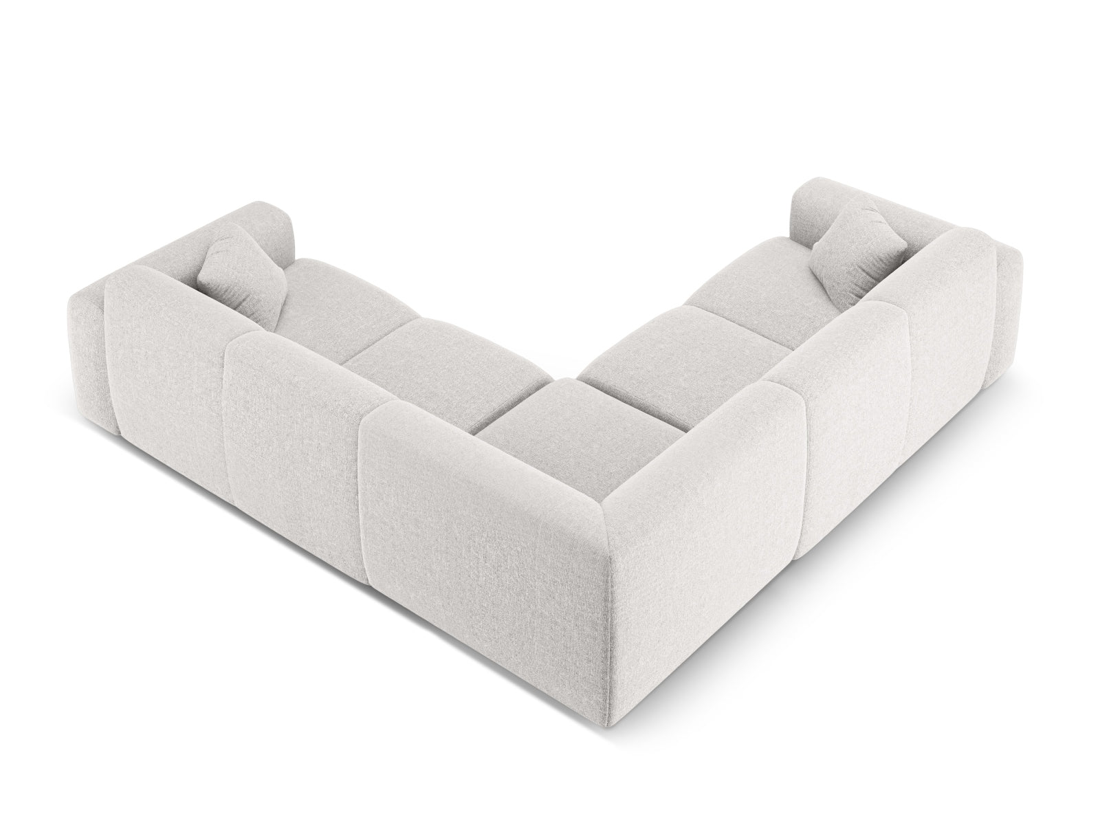 Elegantes Nolio Ecksofa in hellem Grau, großzügiger 5-Sitzer mit 252 cm, ideal für stilvolle Wohnräume und entspannte Abende.
