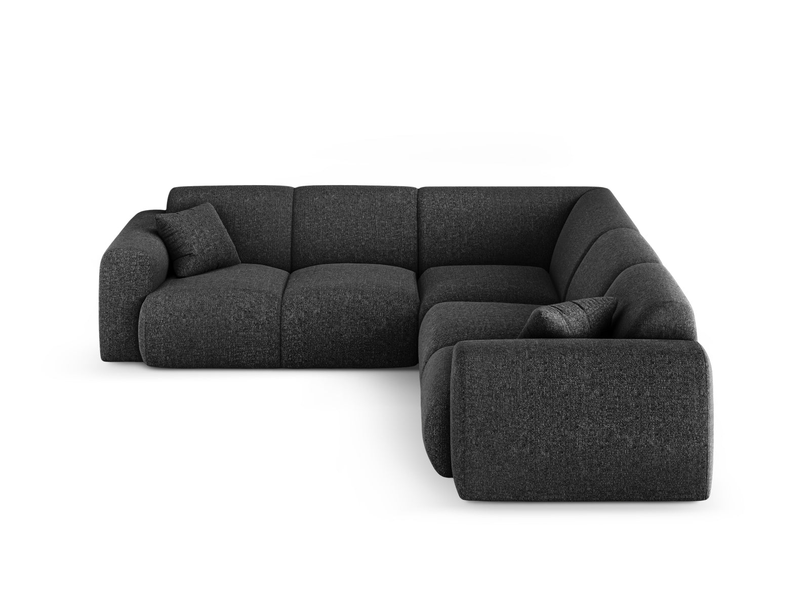 Nolio Symmetrical Ecksofa 5 Sitzer 252cm in Black-Haga präsentiert im Onlineshop von KAQTU Design AG. Ecksofa ist von Cosmopolitan Design