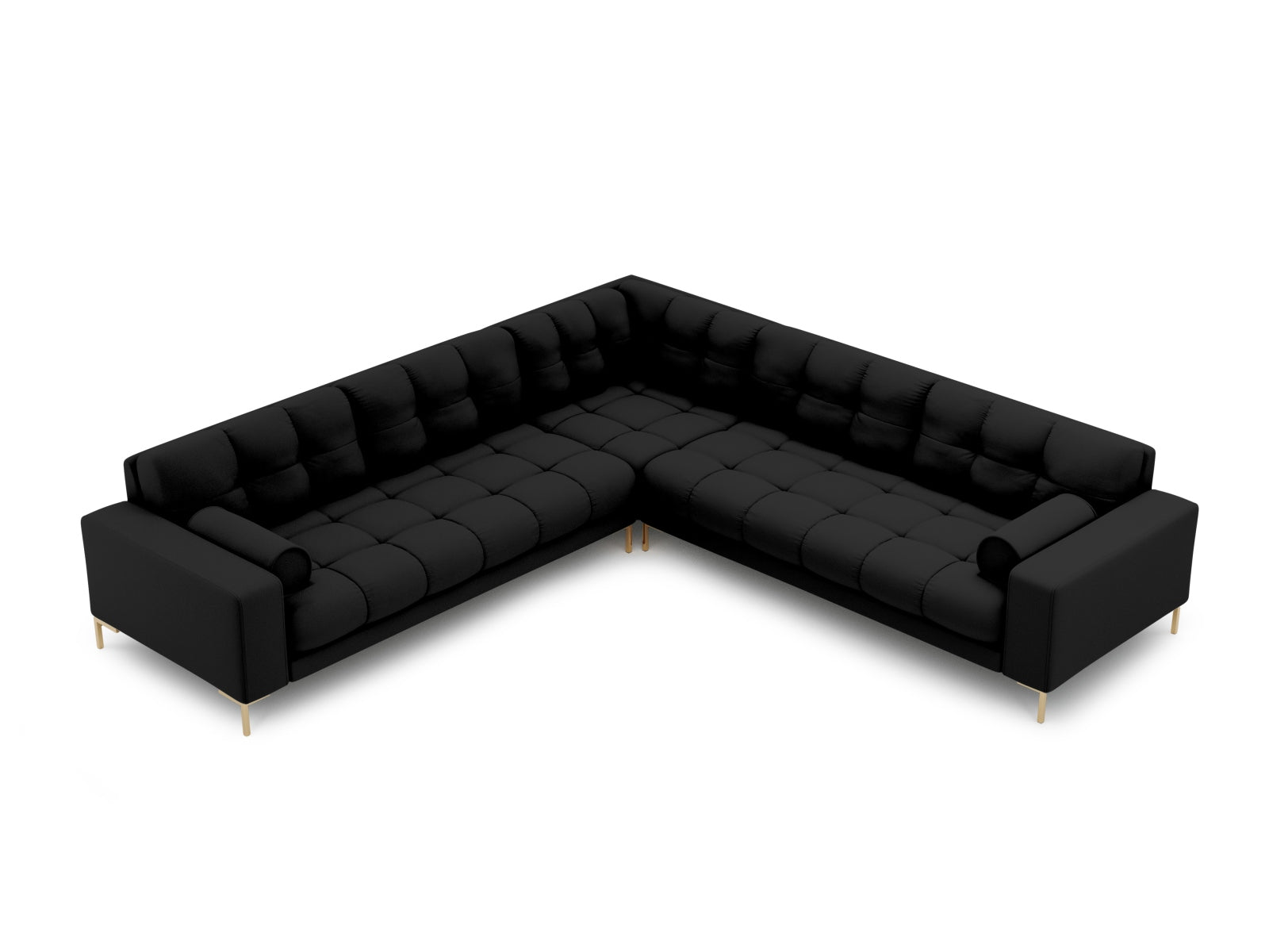 6-Sitzer Ecksofa Symmetric Bali in Black-Neve präsentiert im Onlineshop von KAQTU Design AG. Ecksofa ist von Cosmopolitan Design