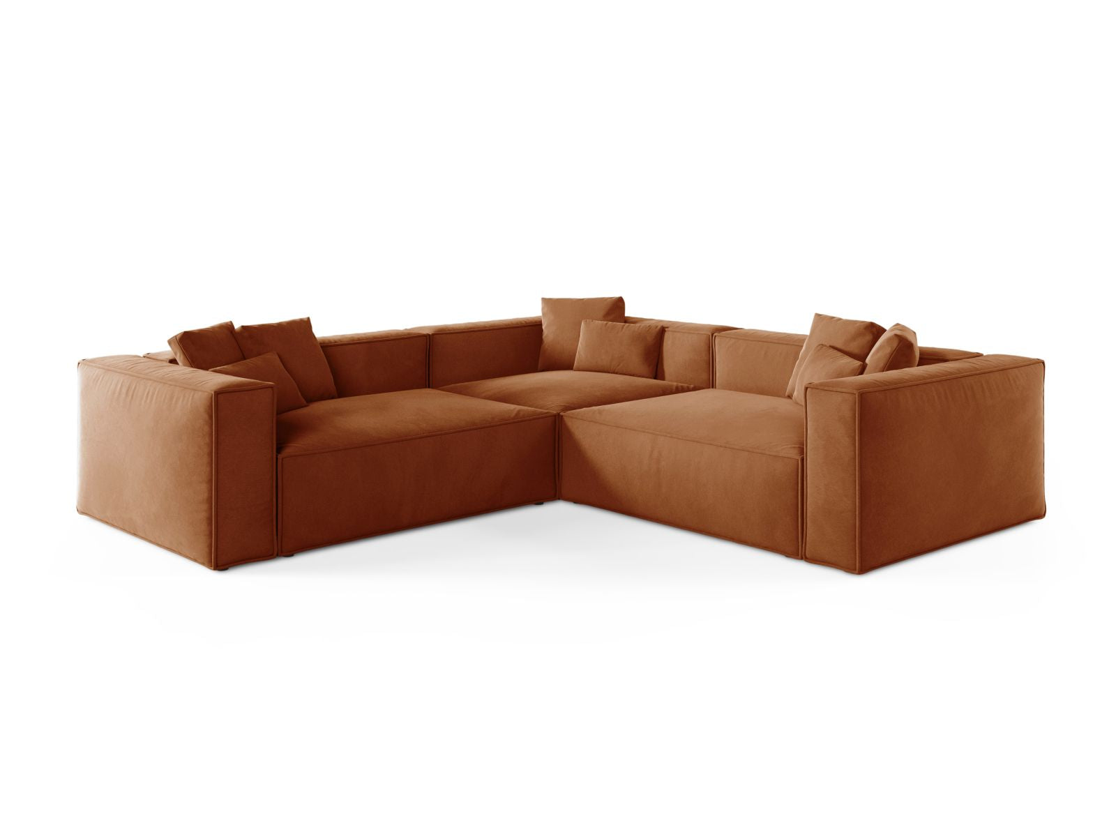 5-Sitzer Ecksofa Symmetric Aveiro in Terracotta-Casino präsentiert im Onlineshop von KAQTU Design AG. Ecksofa ist von Cosmopolitan Design