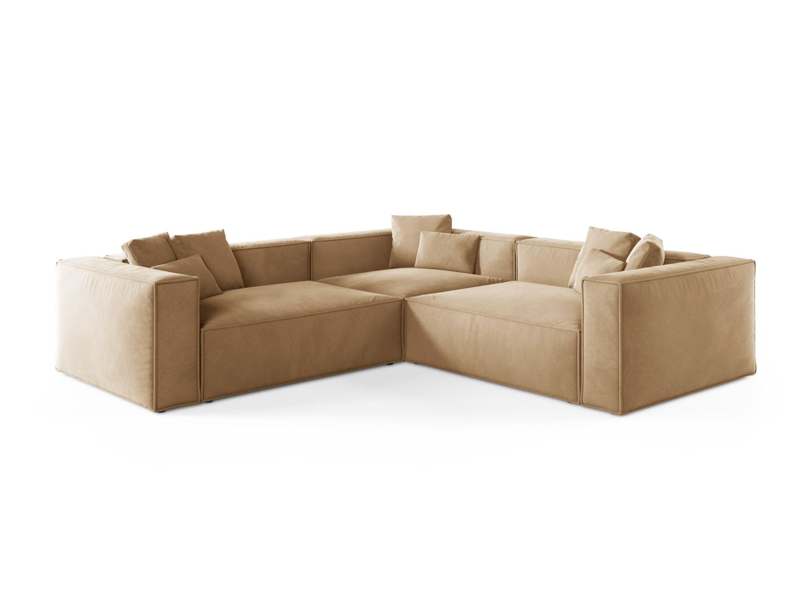 5-Sitzer Ecksofa Symmetric Aveiro in Sand-Casino präsentiert im Onlineshop von KAQTU Design AG. Ecksofa ist von Cosmopolitan Design
