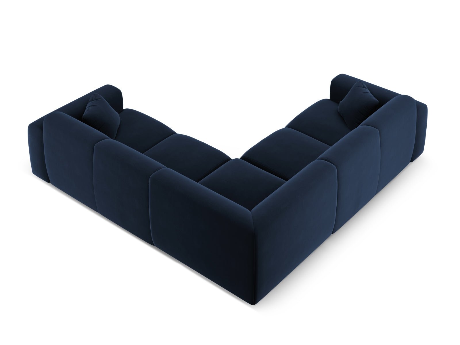 Nolio Velour Symmetrical Ecksofa 5 Sitzer 252cm in Royal Blue präsentiert im Onlineshop von KAQTU Design AG. Ecksofa ist von Cosmopolitan Design