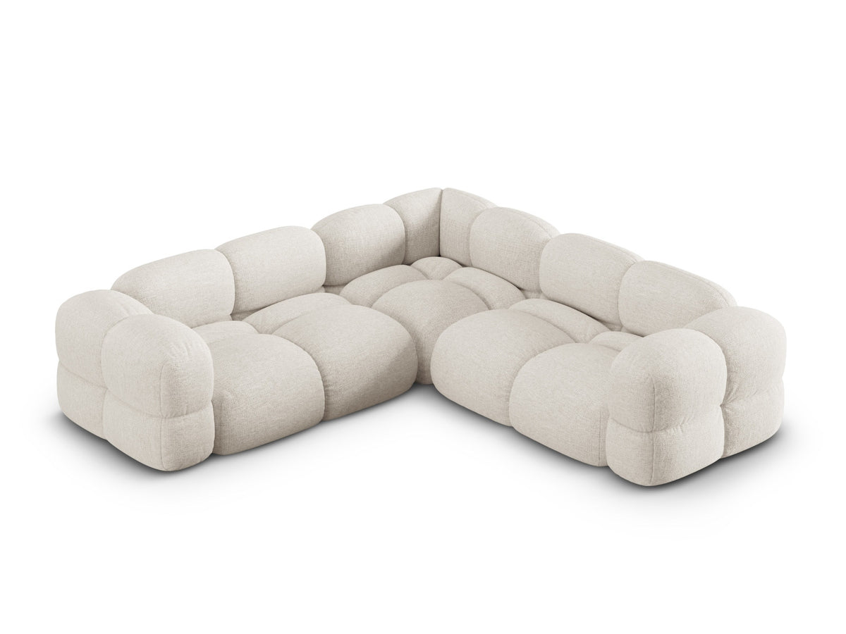Loretto Symmetrical Ecksofa 4 Sitzer 250cm in Beige-Sorella präsentiert im Onlineshop von KAQTU Design AG. Ecksofa ist von Cosmopolitan Design