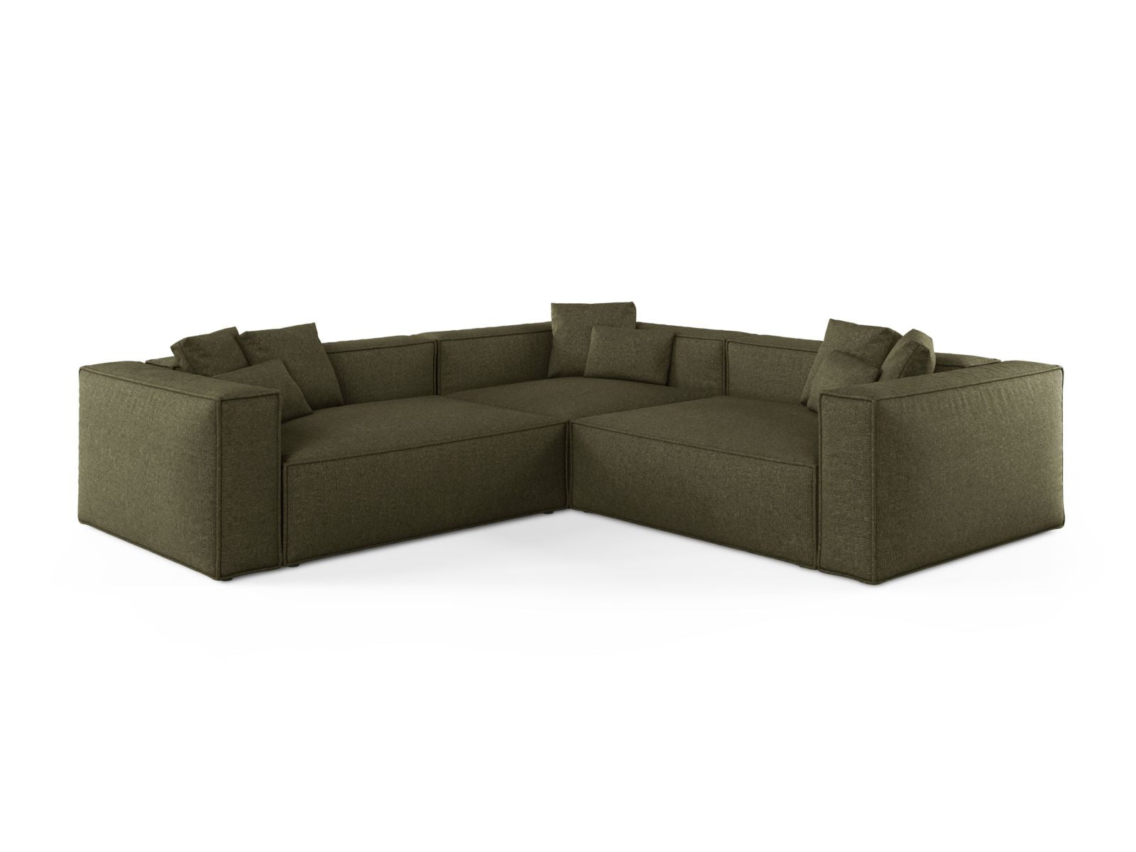 5-Sitzer Ecksofa Symmetric Aveiro in Green-Eden präsentiert im Onlineshop von KAQTU Design AG. Ecksofa ist von Cosmopolitan Design