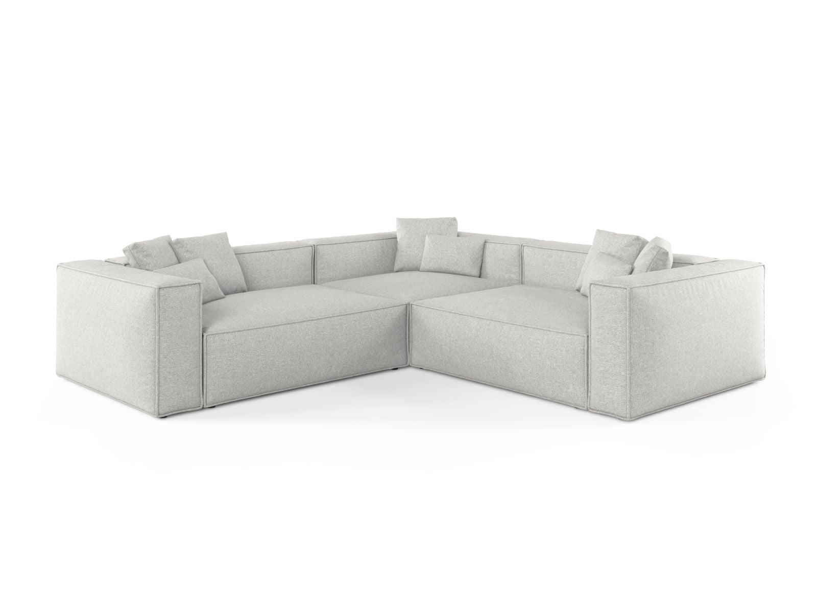 5-Sitzer Ecksofa Symmetric Aveiro in Silver-Eden präsentiert im Onlineshop von KAQTU Design AG. Ecksofa ist von Cosmopolitan Design