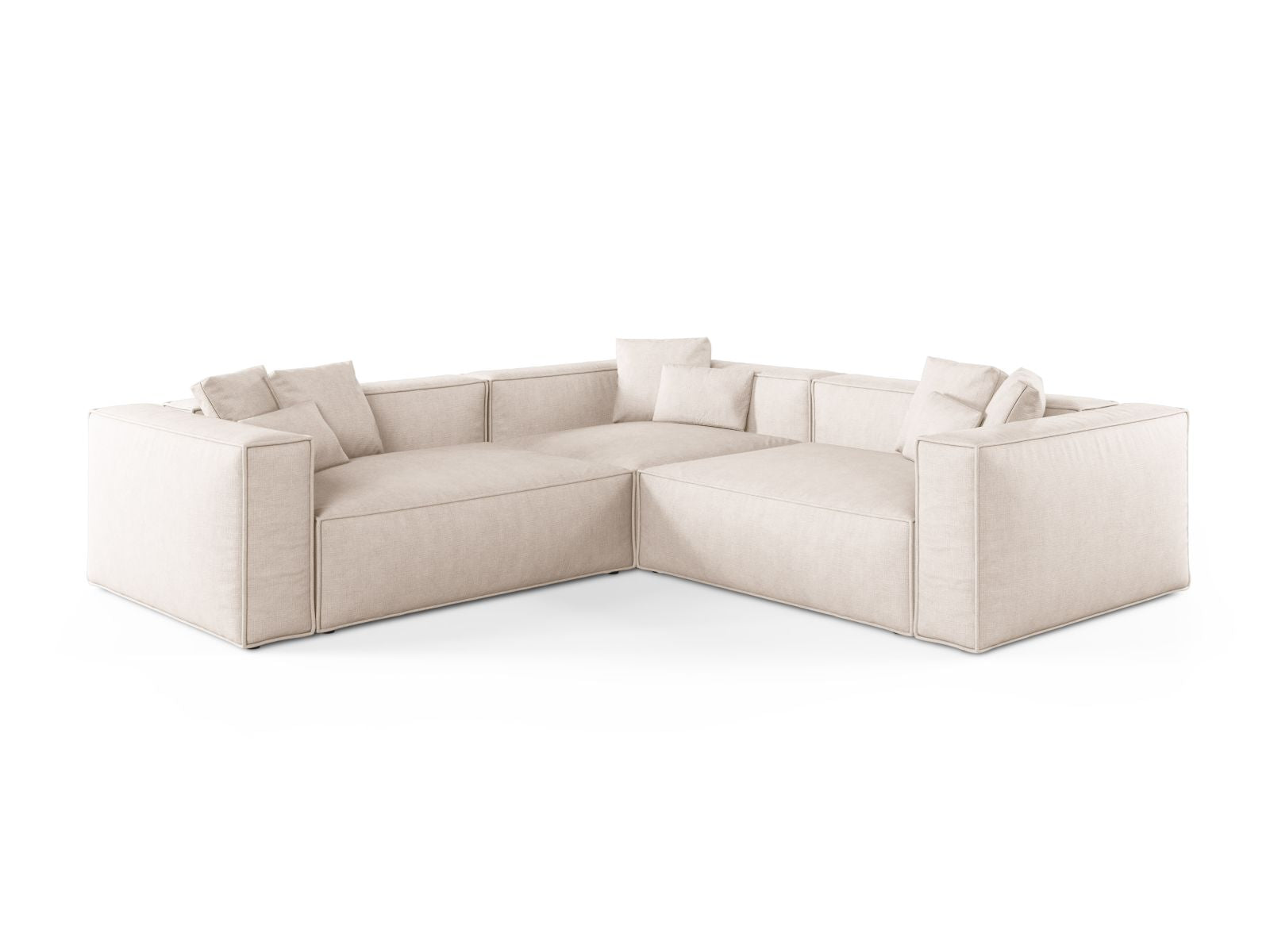 5-Sitzer Ecksofa Symmetric Aveiro in Beige-Liberty präsentiert im Onlineshop von KAQTU Design AG. Ecksofa ist von Cosmopolitan Design