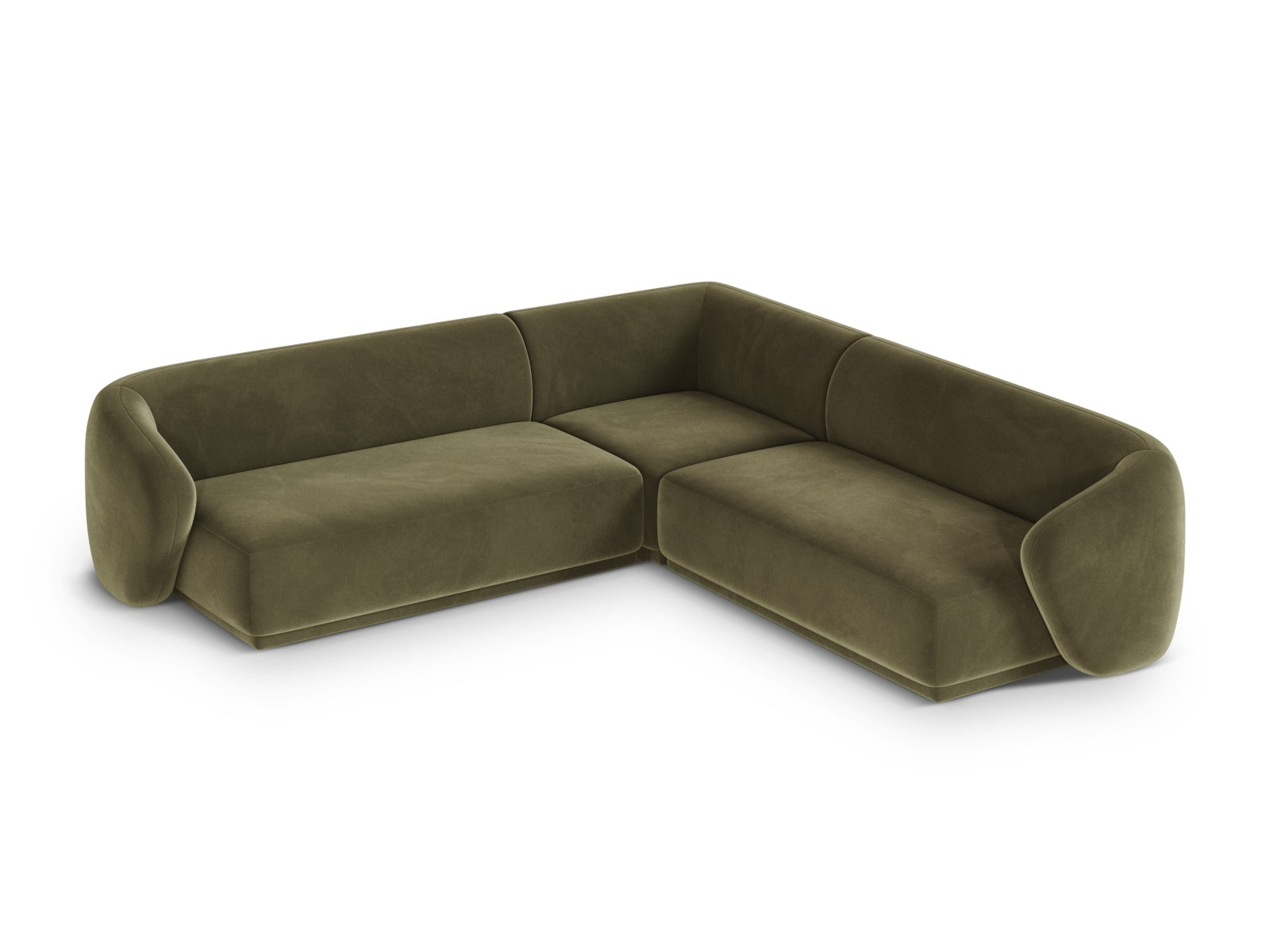 Elegantes 5-Sitzer Ecksofa Symmetric Gomera in einem frischen Grünton, ideal für gemütliche und moderne Wohnräume von Cosmopolitan Design.