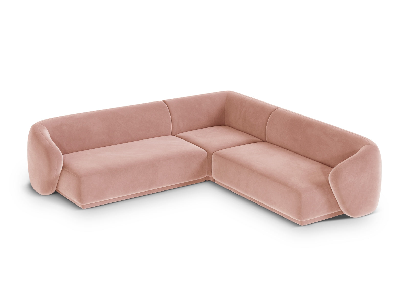 Elegantes 5-Sitzer Ecksofa Symmetric Gomera in lebhaftem Pink, ideal für trendbewusste Wohnräume von Cosmopolitan Design.