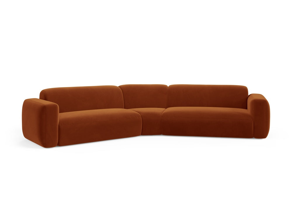 Strino Velour Modular Symmetrical Ecksofa 3 Sitzer in Terracotta präsentiert im Onlineshop von KAQTU Design AG. Ecksofa ist von Cosmopolitan Design