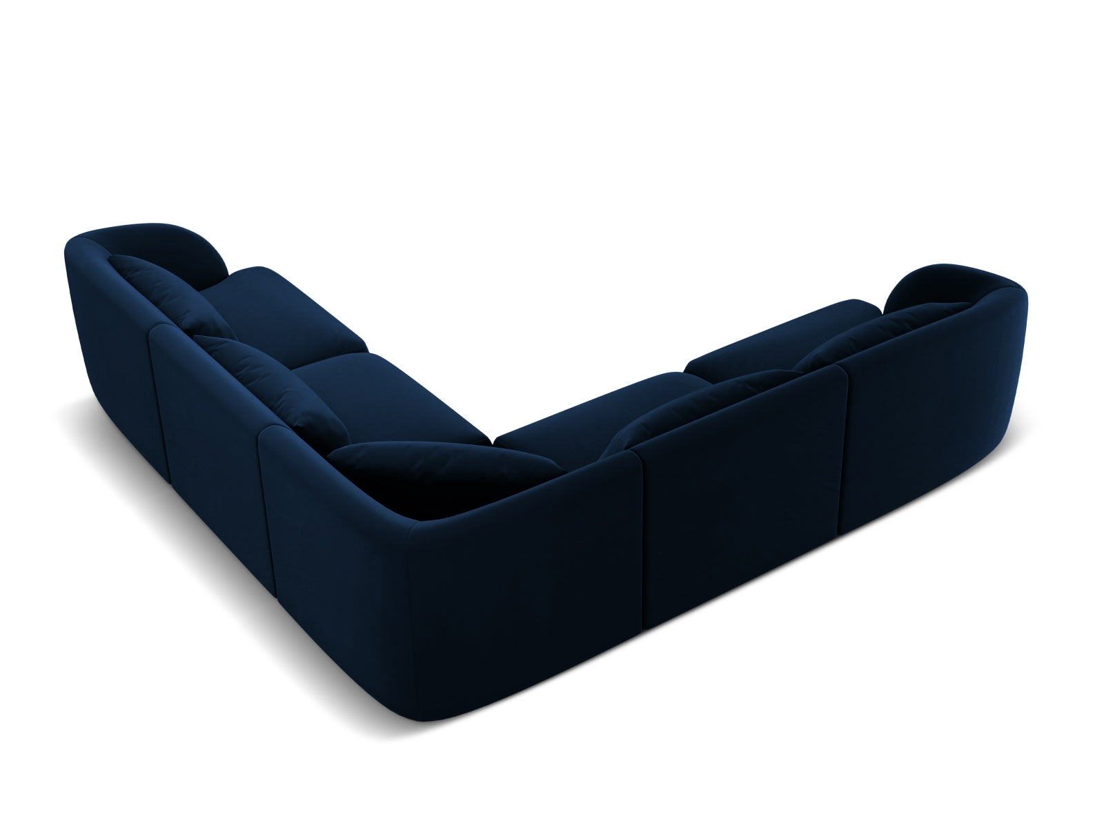 Tulum Velour Reversible Ecksofa 5 Sitzer 255cm in Royal Blue präsentiert im Onlineshop von KAQTU Design AG. Ecksofa ist von Cosmopolitan Design