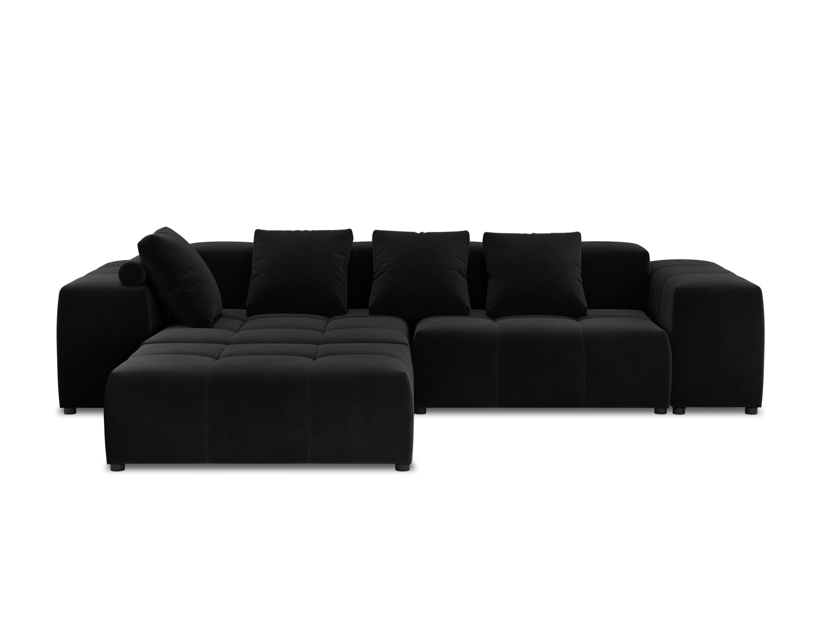 Rome Velour Modular Reversible Ecksofa 5 Sitzer in Black präsentiert im Onlineshop von KAQTU Design AG. Ecksofa ist von Cosmopolitan Design