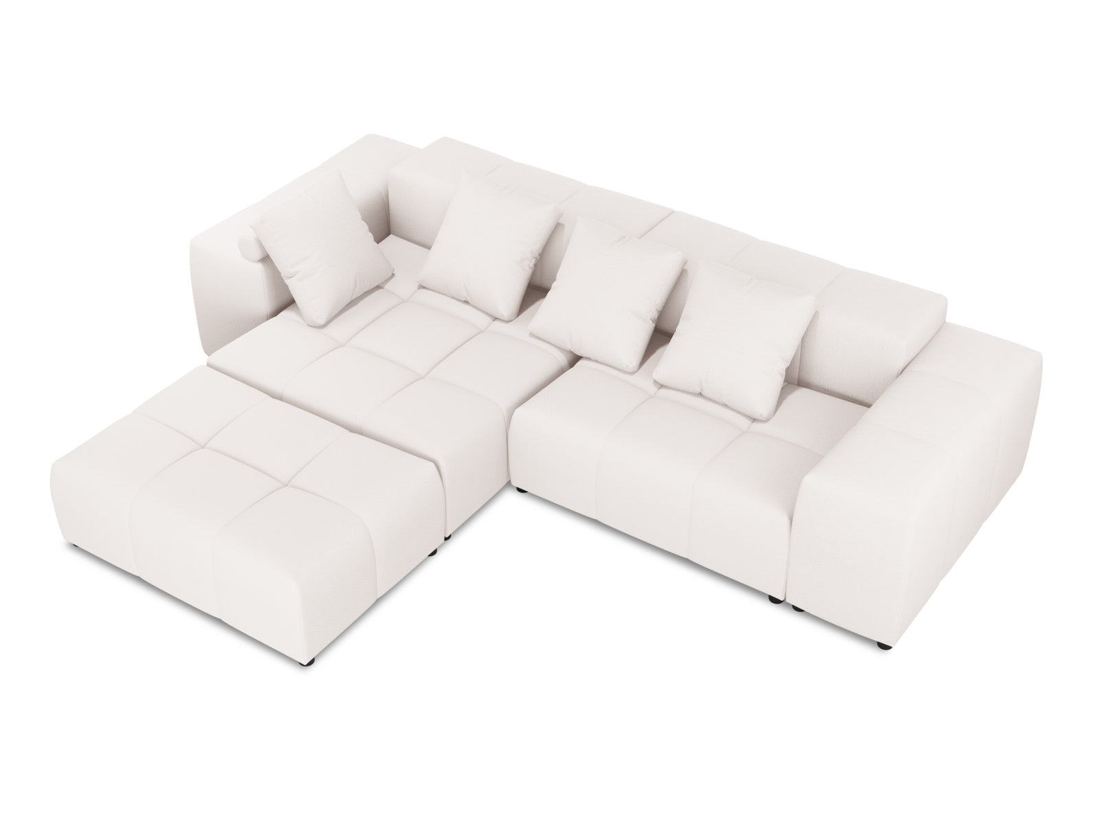 Rome Modular Reversible Ecksofa 5 Sitzer in White präsentiert im Onlineshop von KAQTU Design AG. Ecksofa ist von Cosmopolitan Design