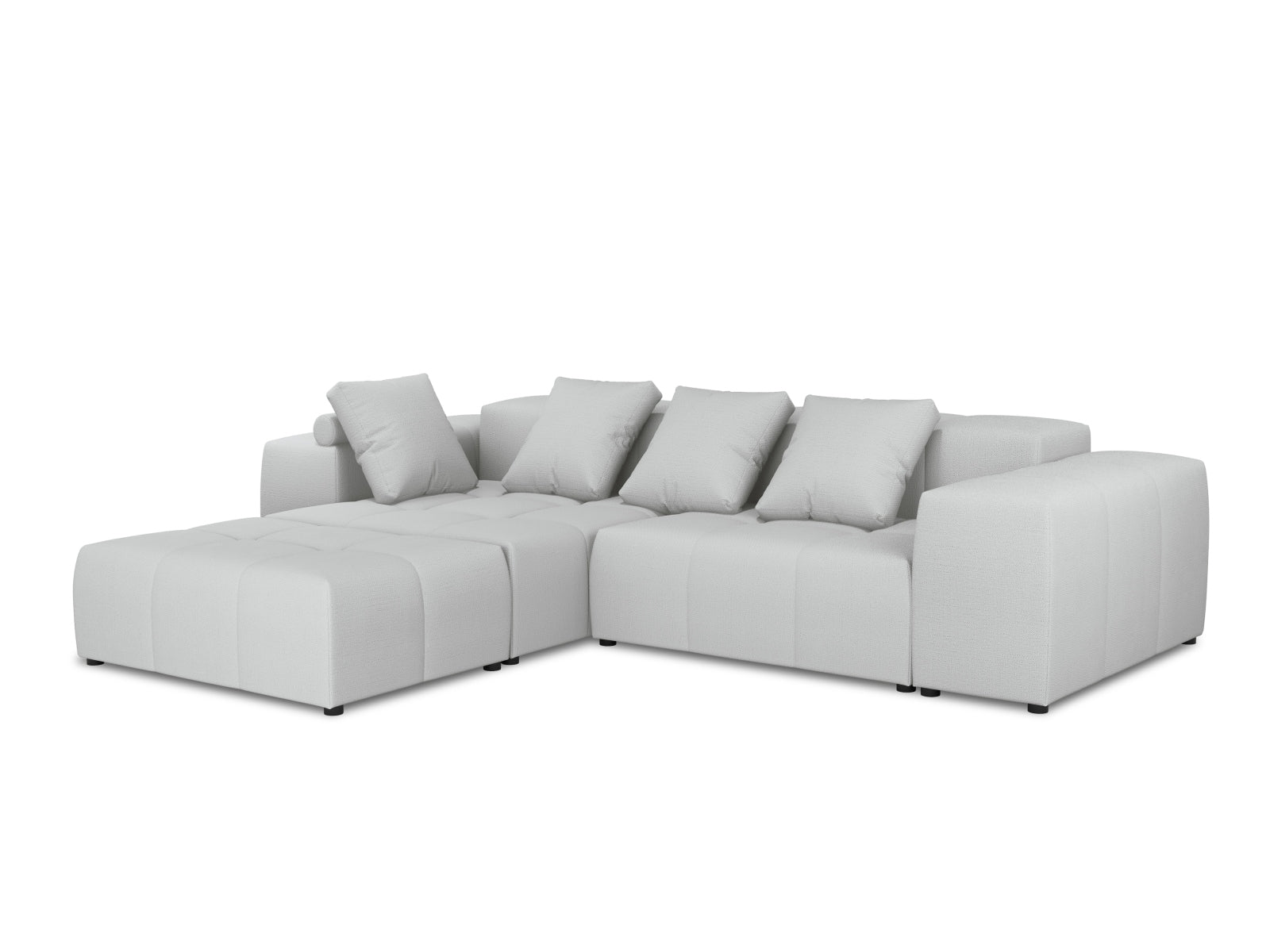 Rome Modular Reversible Ecksofa 5 Sitzer in Light Grey präsentiert im Onlineshop von KAQTU Design AG. Ecksofa ist von Cosmopolitan Design