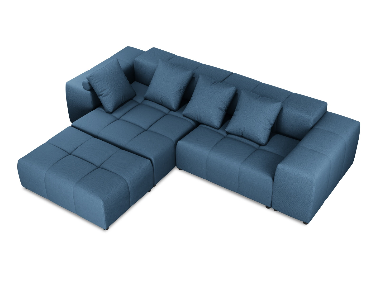 Rome Modular Reversible Ecksofa 5 Sitzer in Dark Blue präsentiert im Onlineshop von KAQTU Design AG. Ecksofa ist von Cosmopolitan Design