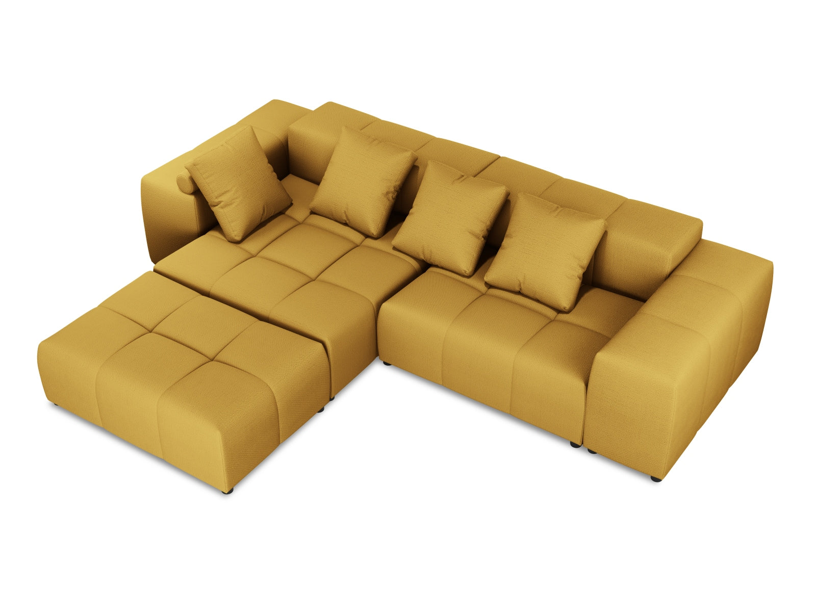 Rome Modular Reversible Ecksofa 5 Sitzer in Yellow präsentiert im Onlineshop von KAQTU Design AG. Ecksofa ist von Cosmopolitan Design