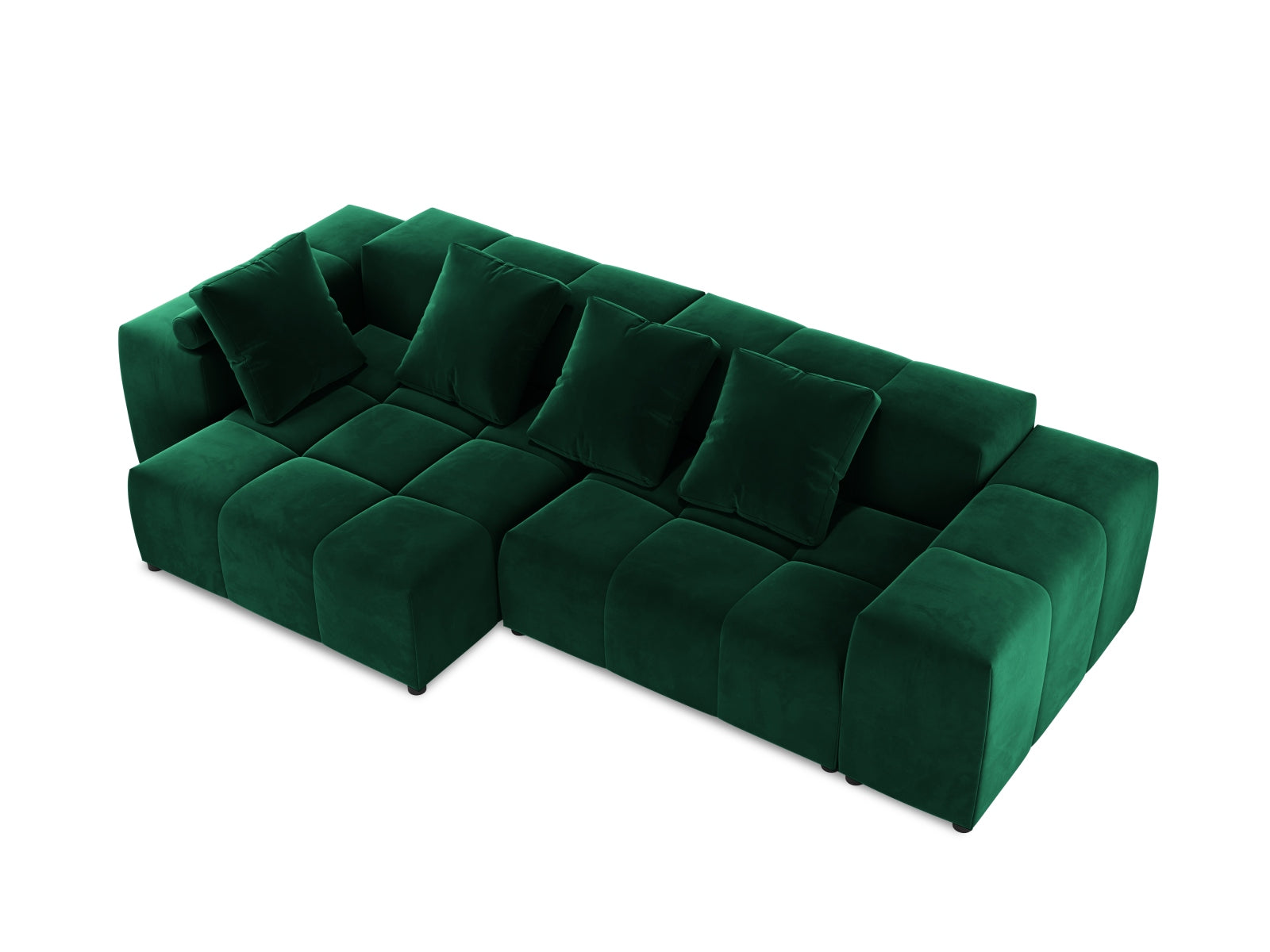 Rome Velour Modular Reversible Ecksofa 4 Sitzer in Bottle Green präsentiert im Onlineshop von KAQTU Design AG. Ecksofa ist von Cosmopolitan Design