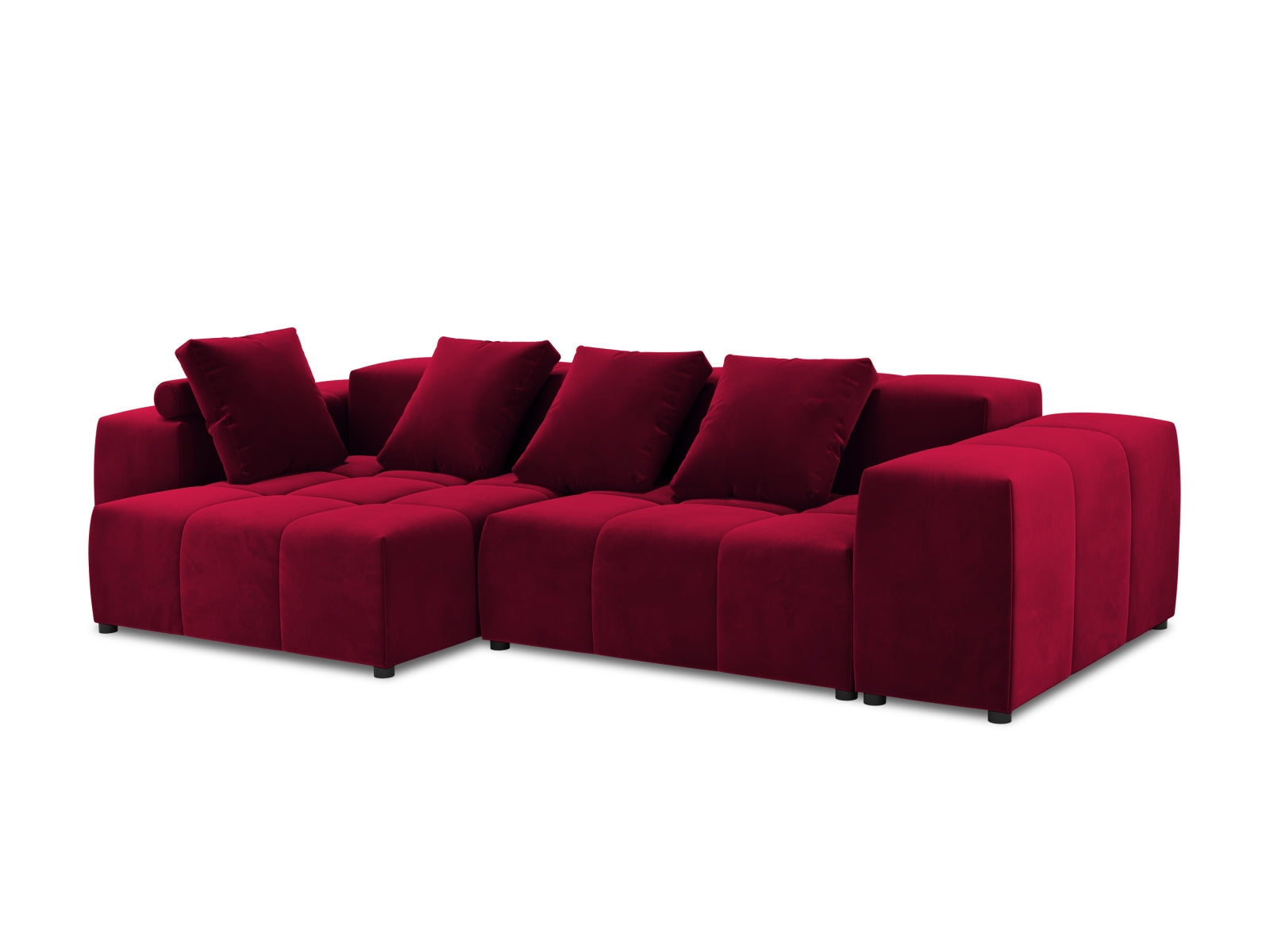 Rome Velour Modular Reversible Ecksofa 4 Sitzer in Red präsentiert im Onlineshop von KAQTU Design AG. Ecksofa ist von Cosmopolitan Design
