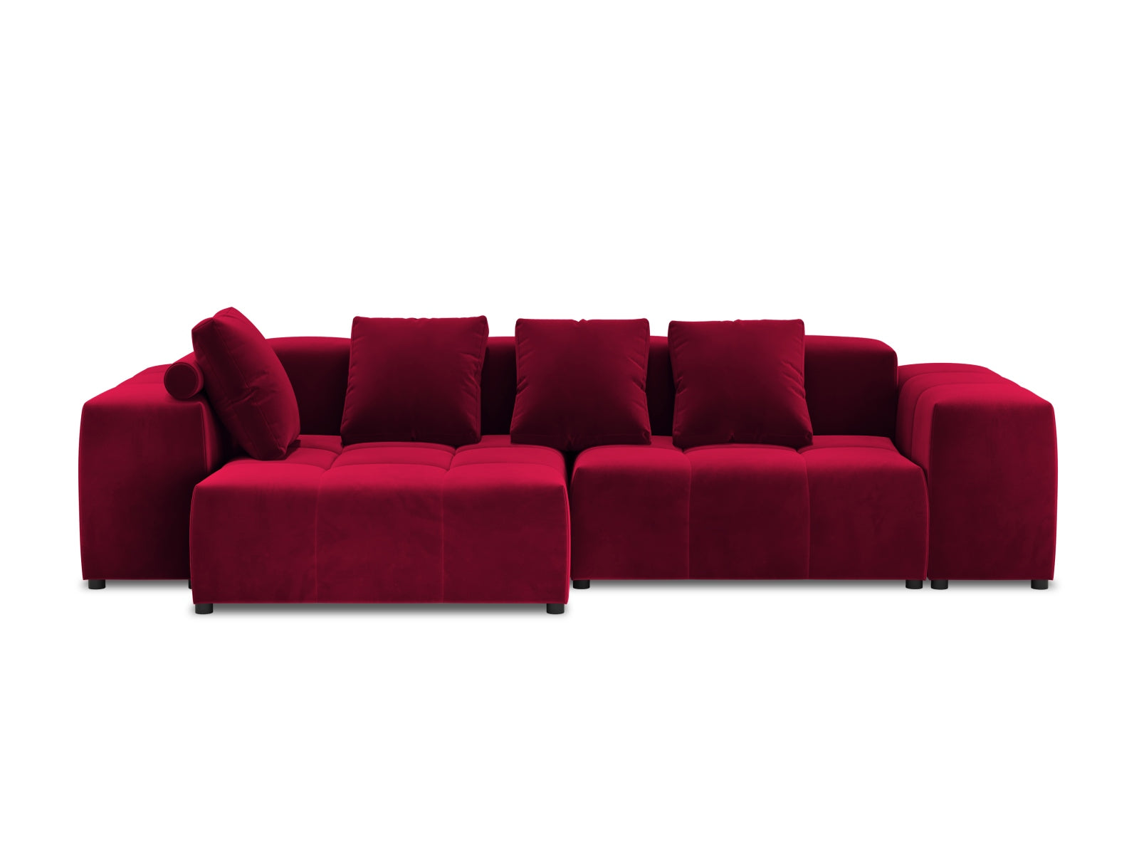 Rome Velour Modular Reversible Ecksofa 4 Sitzer in Red präsentiert im Onlineshop von KAQTU Design AG. Ecksofa ist von Cosmopolitan Design