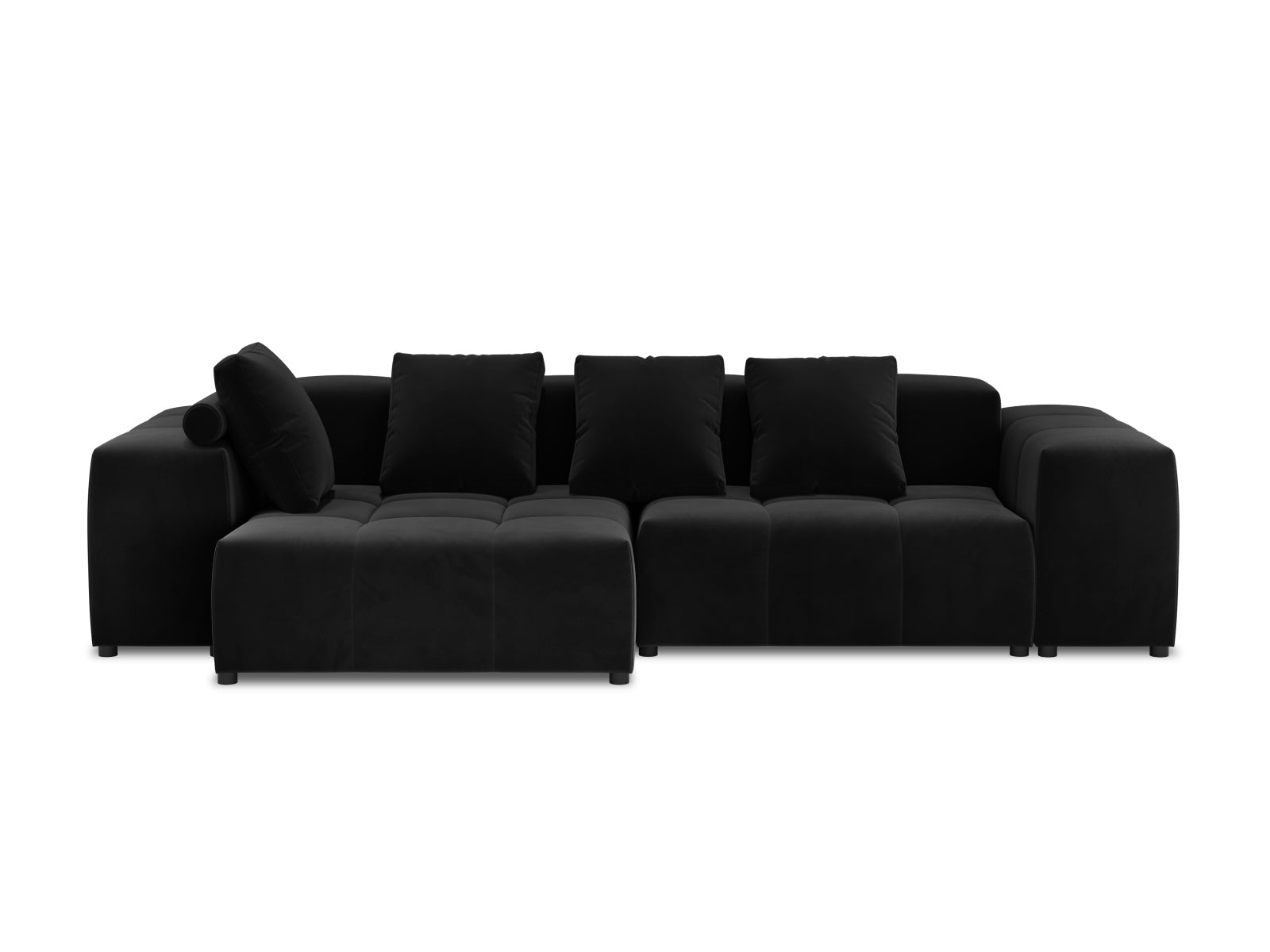 Rome Velour Modular Reversible Ecksofa 4 Sitzer in Black präsentiert im Onlineshop von KAQTU Design AG. Ecksofa ist von Cosmopolitan Design