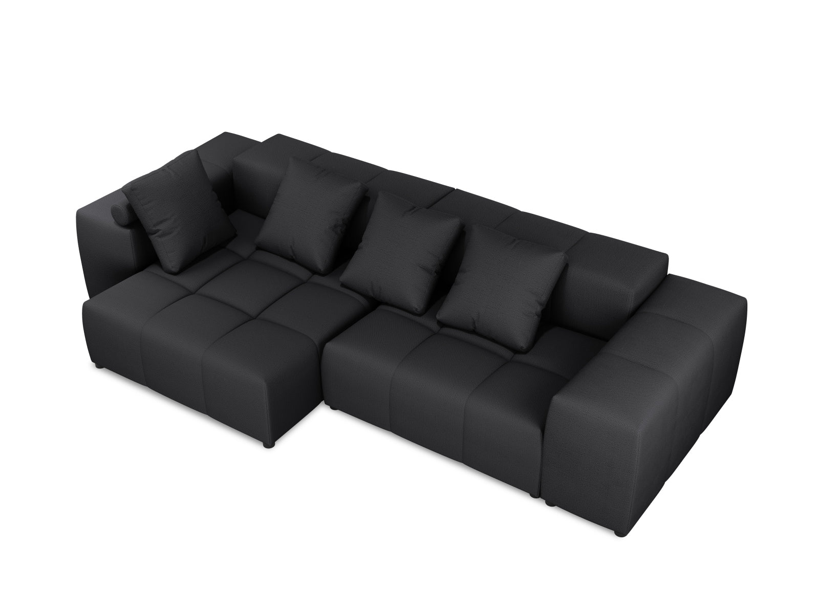 Rome Modular Reversible Ecksofa 4 Sitzer in Black präsentiert im Onlineshop von KAQTU Design AG. Ecksofa ist von Cosmopolitan Design