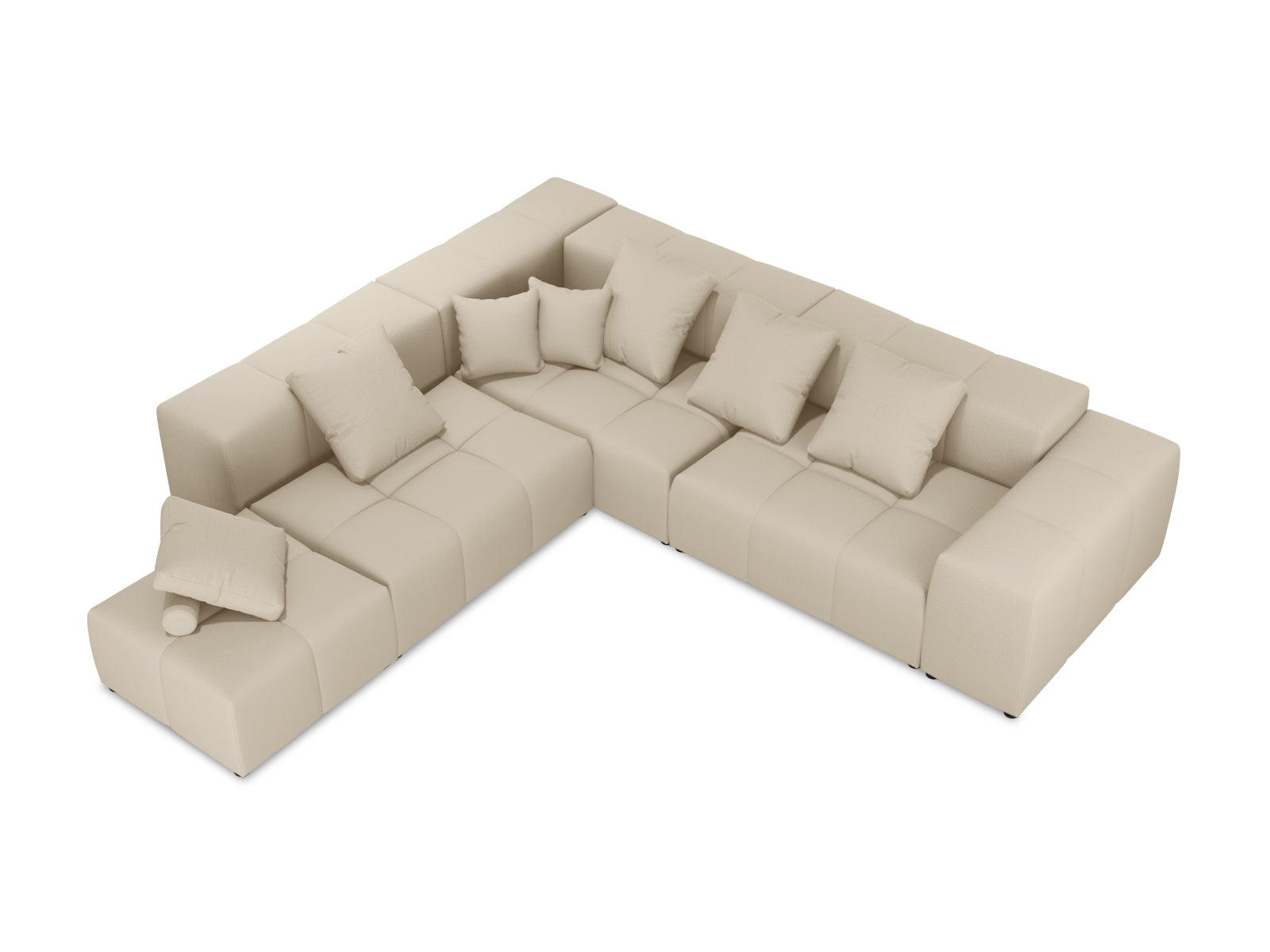 Rome Modular Reversible Ecksofa 7 Sitzer in Beige präsentiert im Onlineshop von KAQTU Design AG. Ecksofa ist von Cosmopolitan Design