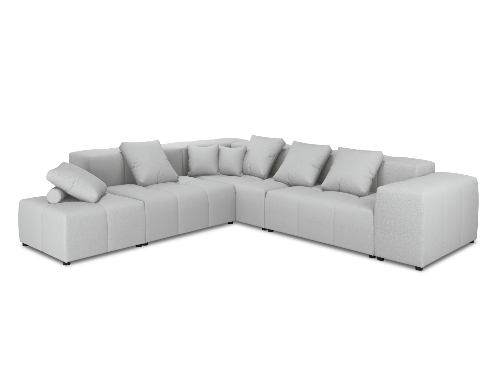 Rome Modular Reversible Ecksofa 7 Sitzer in Light Grey präsentiert im Onlineshop von KAQTU Design AG. Ecksofa ist von Cosmopolitan Design