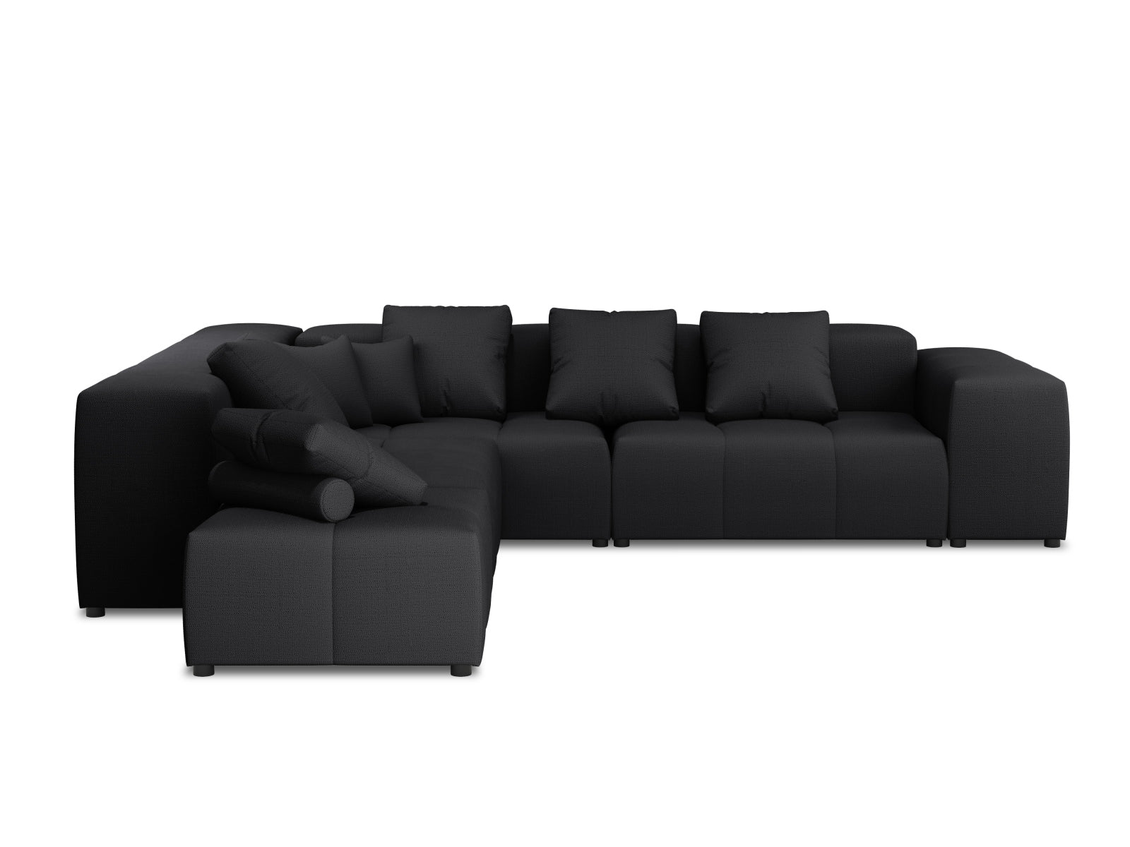 Rome Modular Reversible Ecksofa 7 Sitzer in Black präsentiert im Onlineshop von KAQTU Design AG. Ecksofa ist von Cosmopolitan Design