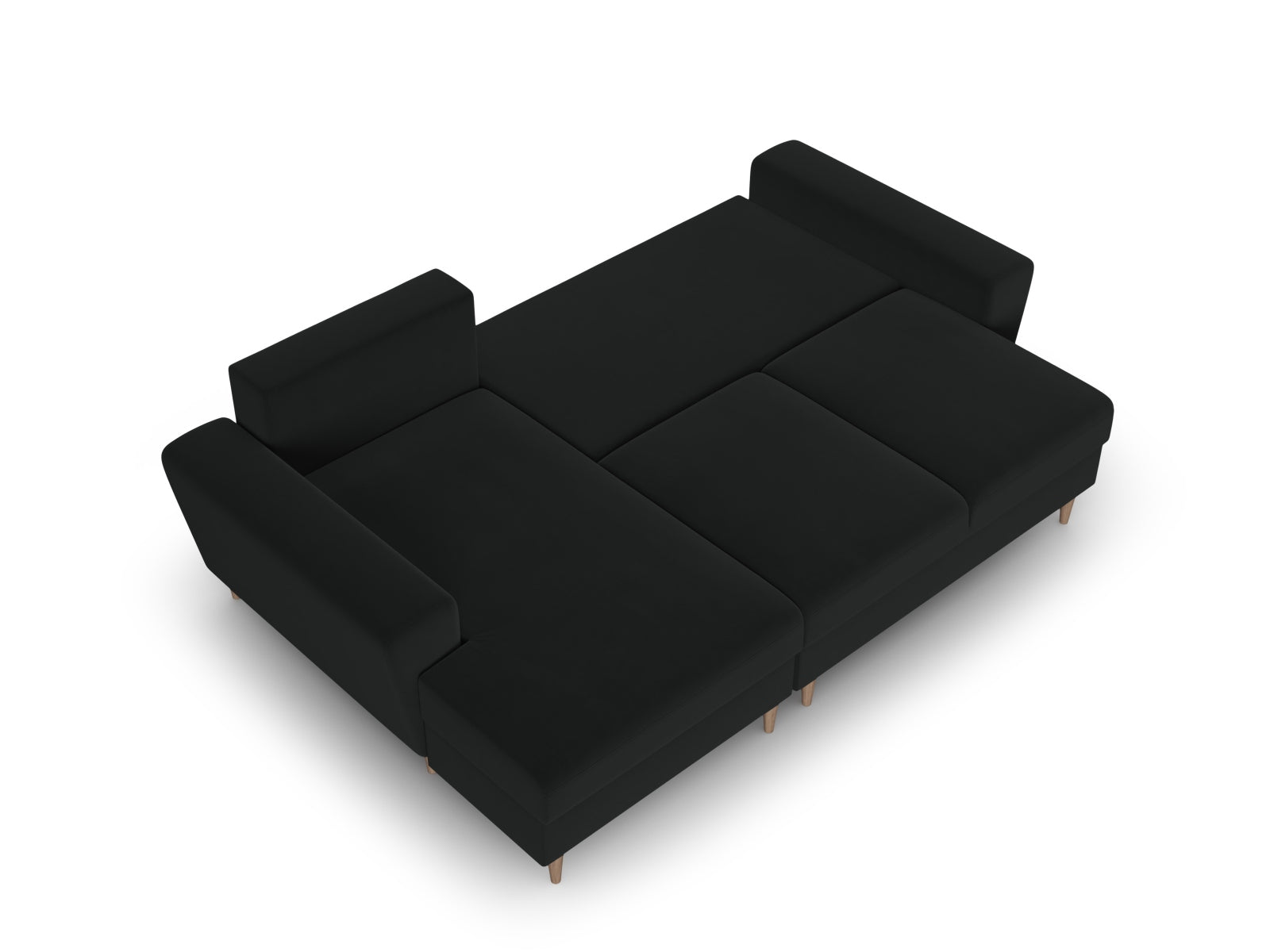 Stylisches Kyoto Ecksofa links, 4-Sitzer mit Schlafoption und integriertem Stauraum, ideal für kleine Räume und entspannte Stunden.