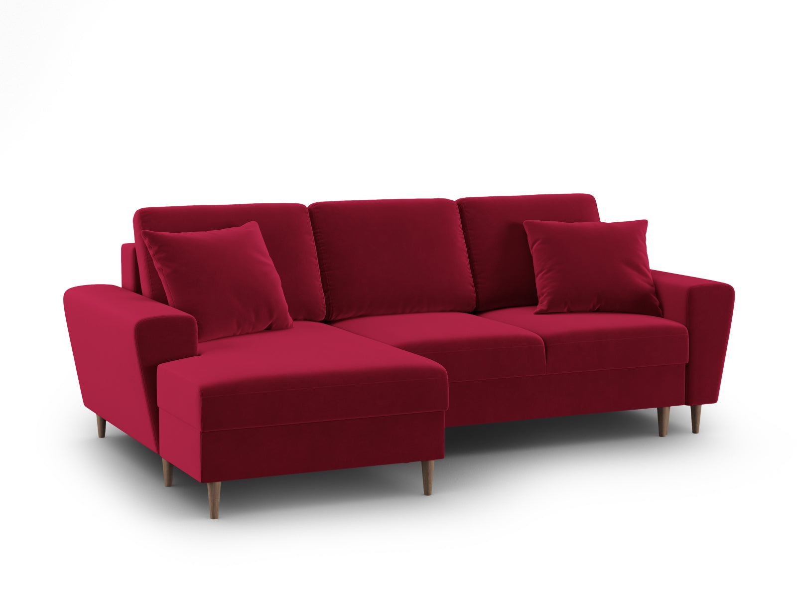 Modernes Kyoto Ecksofa links, 4-Sitzer mit praktischer Schlaffunktion und Stauraum, perfekt für gemütliche Abende und platzsparende Lösungen.