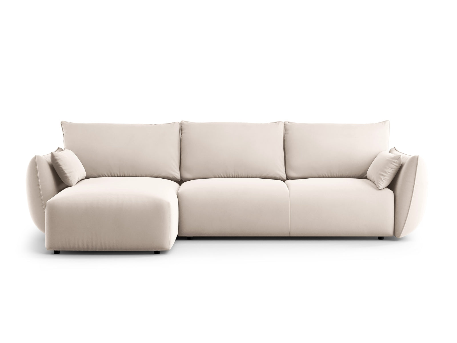 4-Sitzer Ecksofa links mit Schlaffunktion und Stauraum Matera in Beige-Salvador präsentiert im Onlineshop von KAQTU Design AG. Bettsofa links ist von Cosmopolitan Design