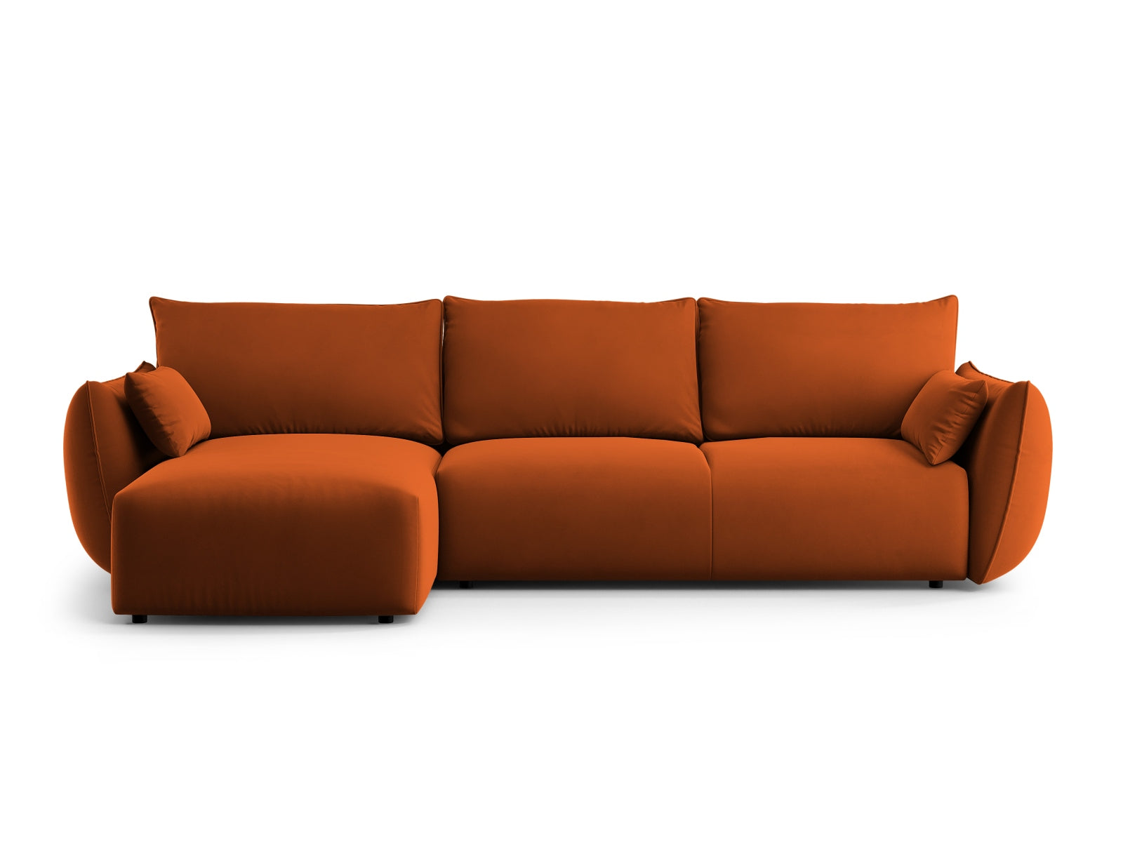 4-Sitzer Ecksofa links mit Schlaffunktion und Stauraum Matera in Terracotta-Salvador präsentiert im Onlineshop von KAQTU Design AG. Bettsofa links ist von Cosmopolitan Design