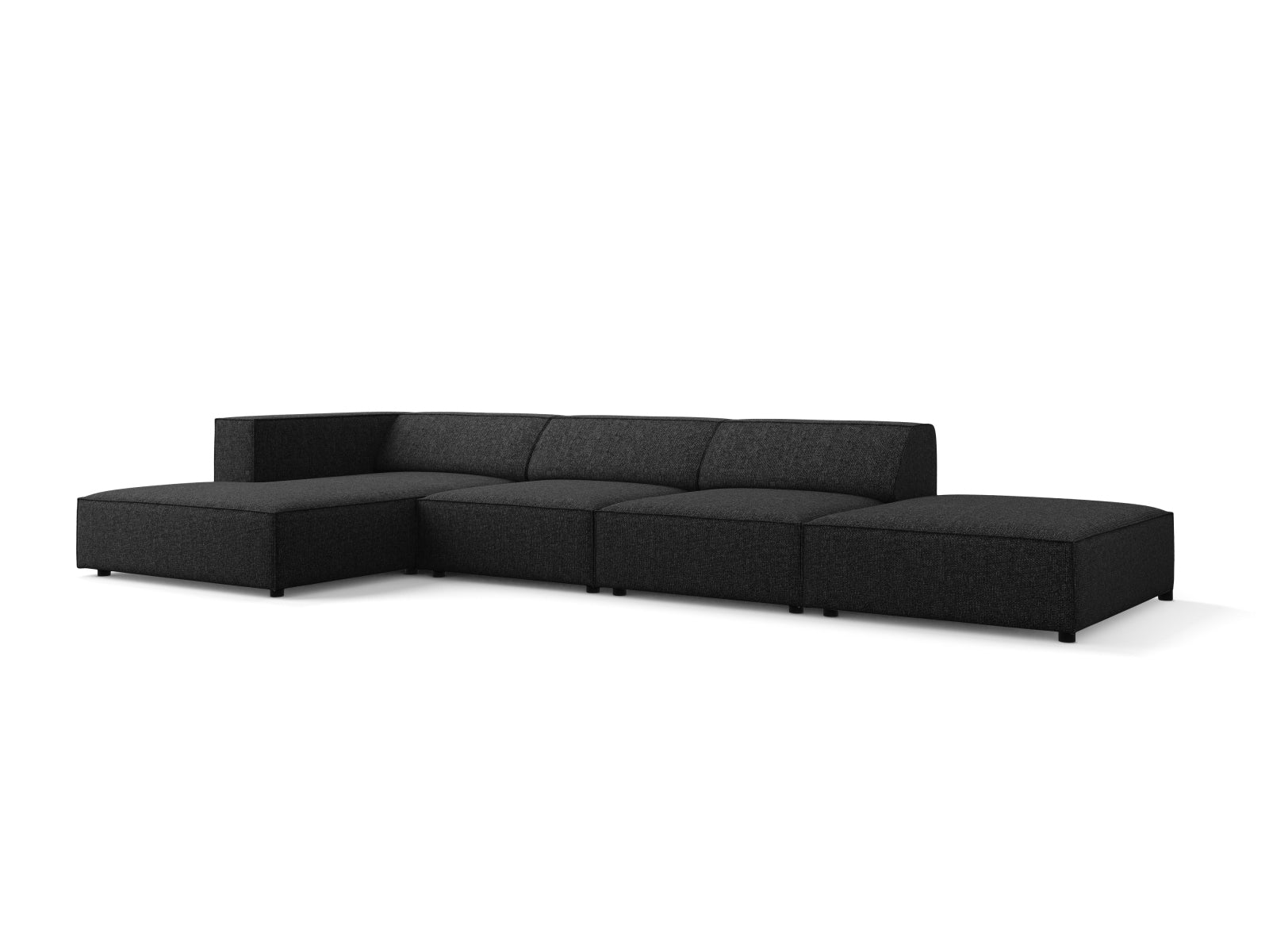Arendal Ecksofa links 5 Sitzer in Black präsentiert im Onlineshop von KAQTU Design AG. Ecksofa links ist von Cosmopolitan Design