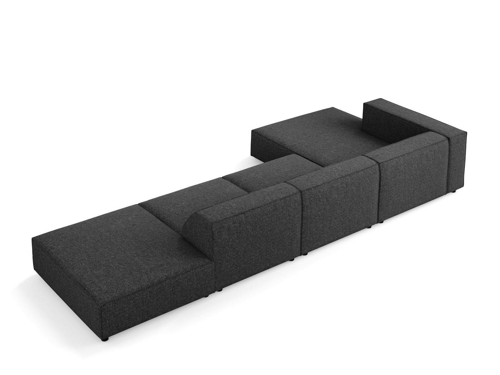 Arendal Ecksofa links 5 Sitzer in Black präsentiert im Onlineshop von KAQTU Design AG. Ecksofa links ist von Cosmopolitan Design