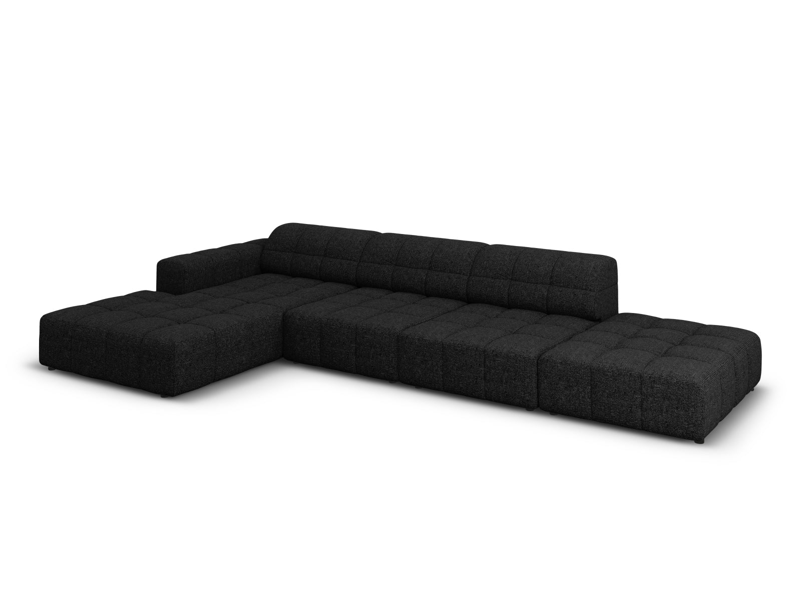 Chicago Ecksofa links 5 Sitzer 166cm in Black präsentiert im Onlineshop von KAQTU Design AG. Ecksofa links ist von Cosmopolitan Design