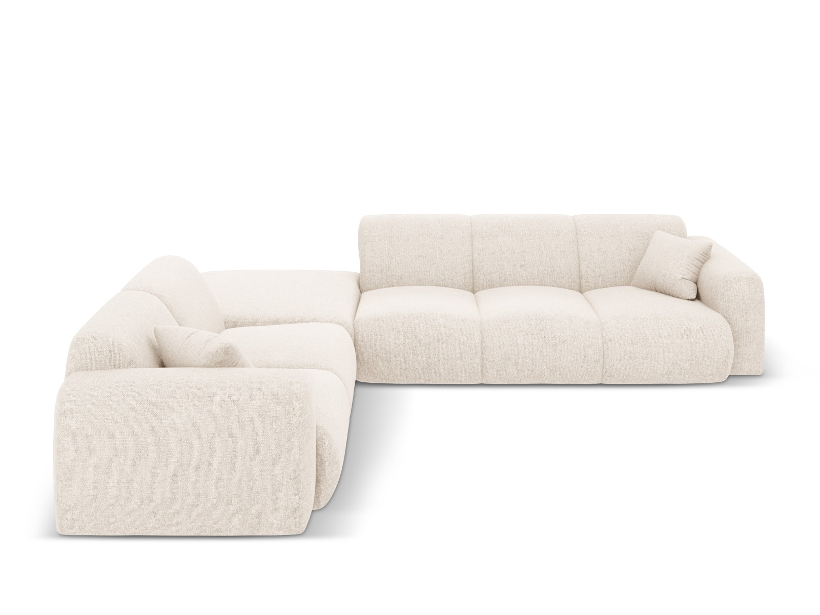 Nolio Ecksofa links 4 Sitzer 250cm in Light Beige präsentiert im Onlineshop von KAQTU Design AG. Ecksofa links ist von Cosmopolitan Design