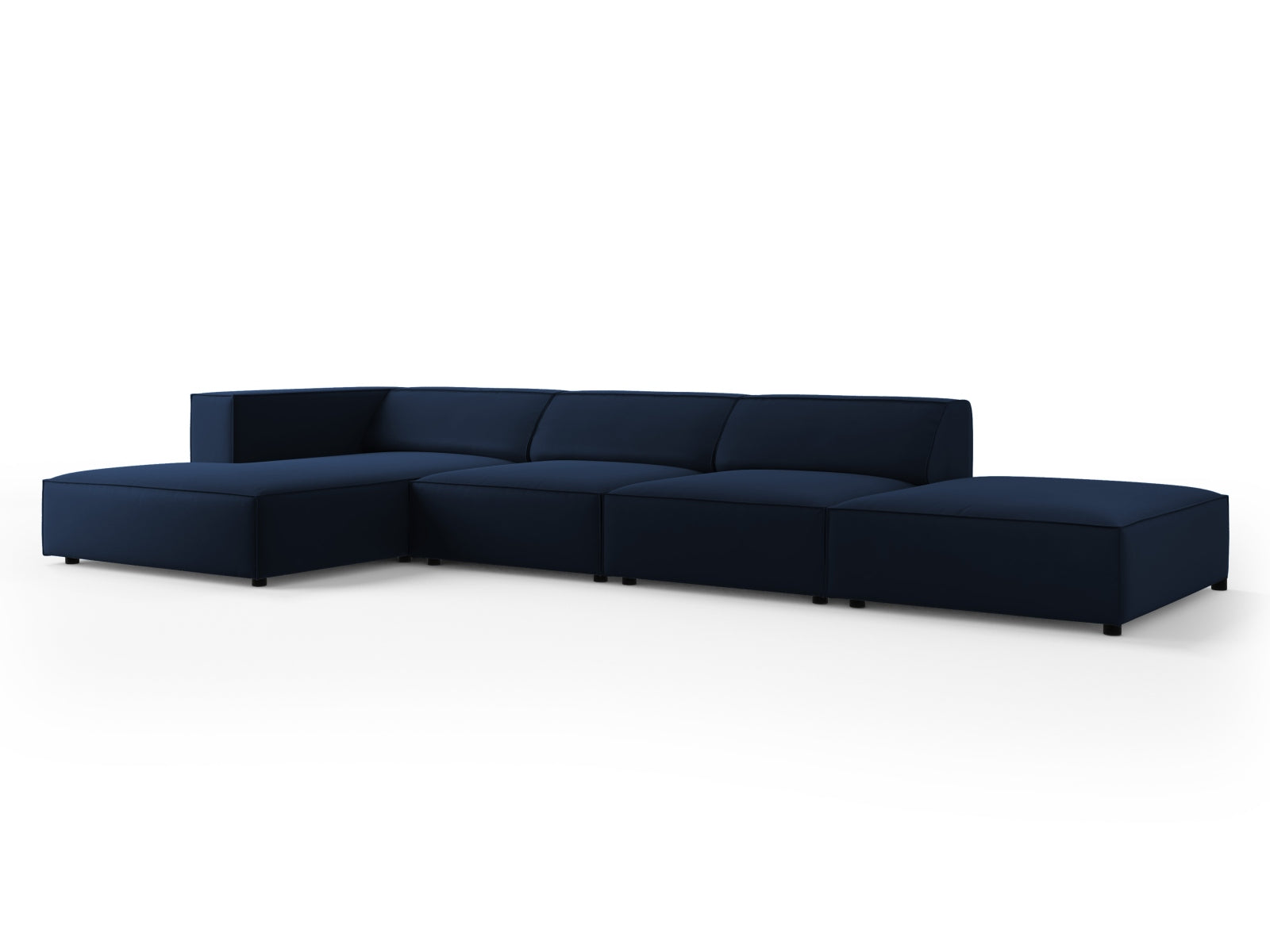 Arendal Velour Ecksofa links 5 Sitzer in Royal Blue präsentiert im Onlineshop von KAQTU Design AG. Ecksofa links ist von Cosmopolitan Design
